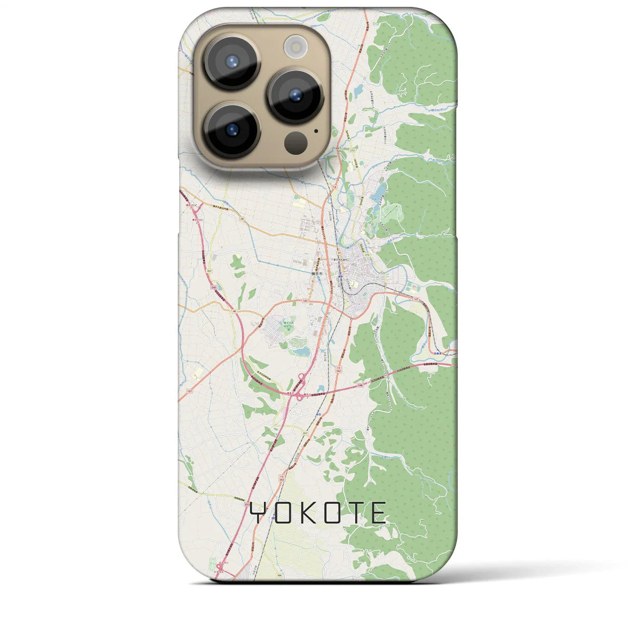 【横手(秋田県)】地図柄iPhoneケース(バックカバータイプ)