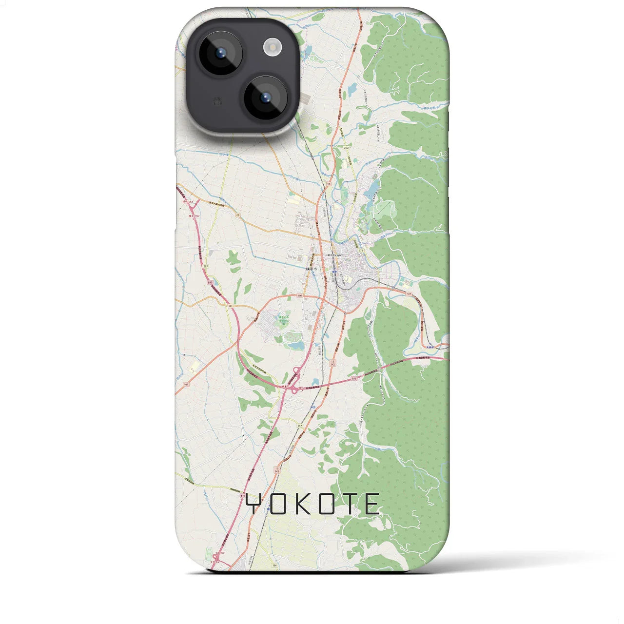 【横手(秋田県)】地図柄iPhoneケース(バックカバータイプ)