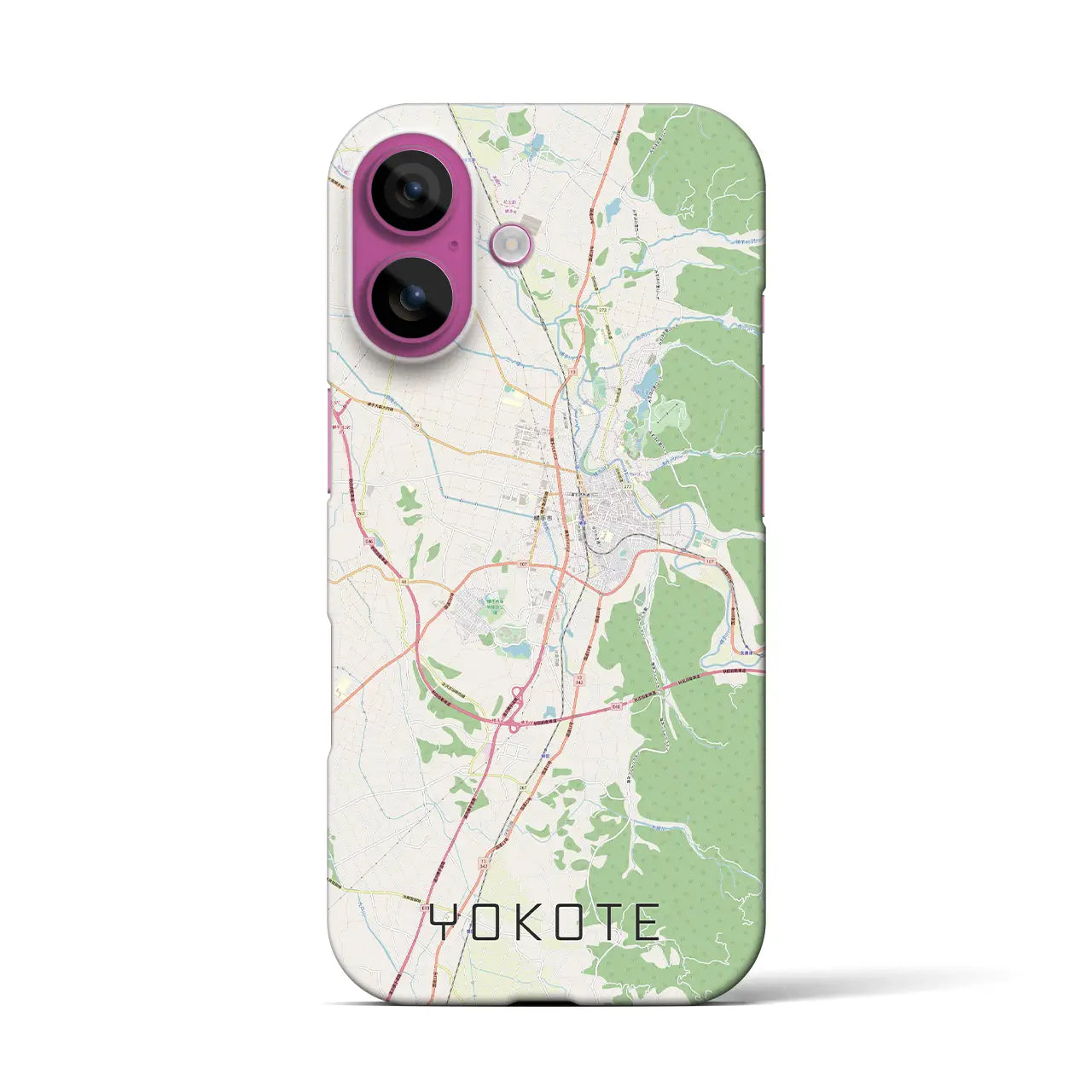 【横手(秋田県)】地図柄iPhoneケース(バックカバータイプ)