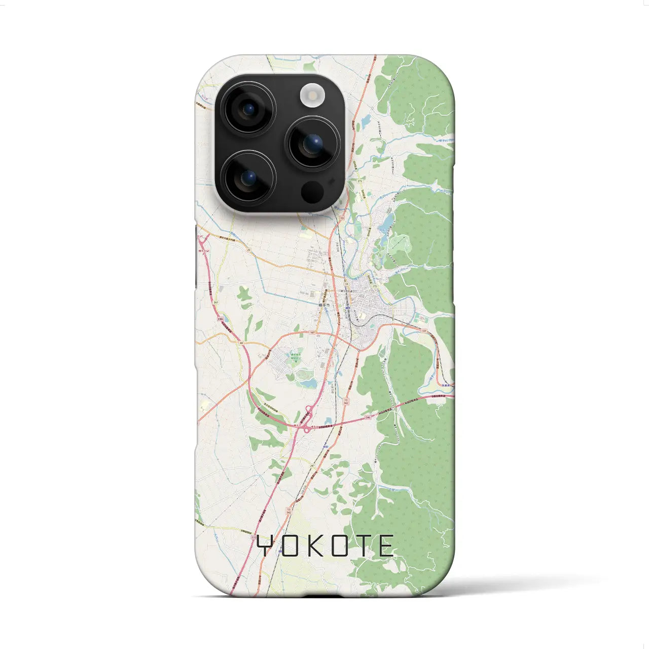 【横手(秋田県)】地図柄iPhoneケース(バックカバータイプ)