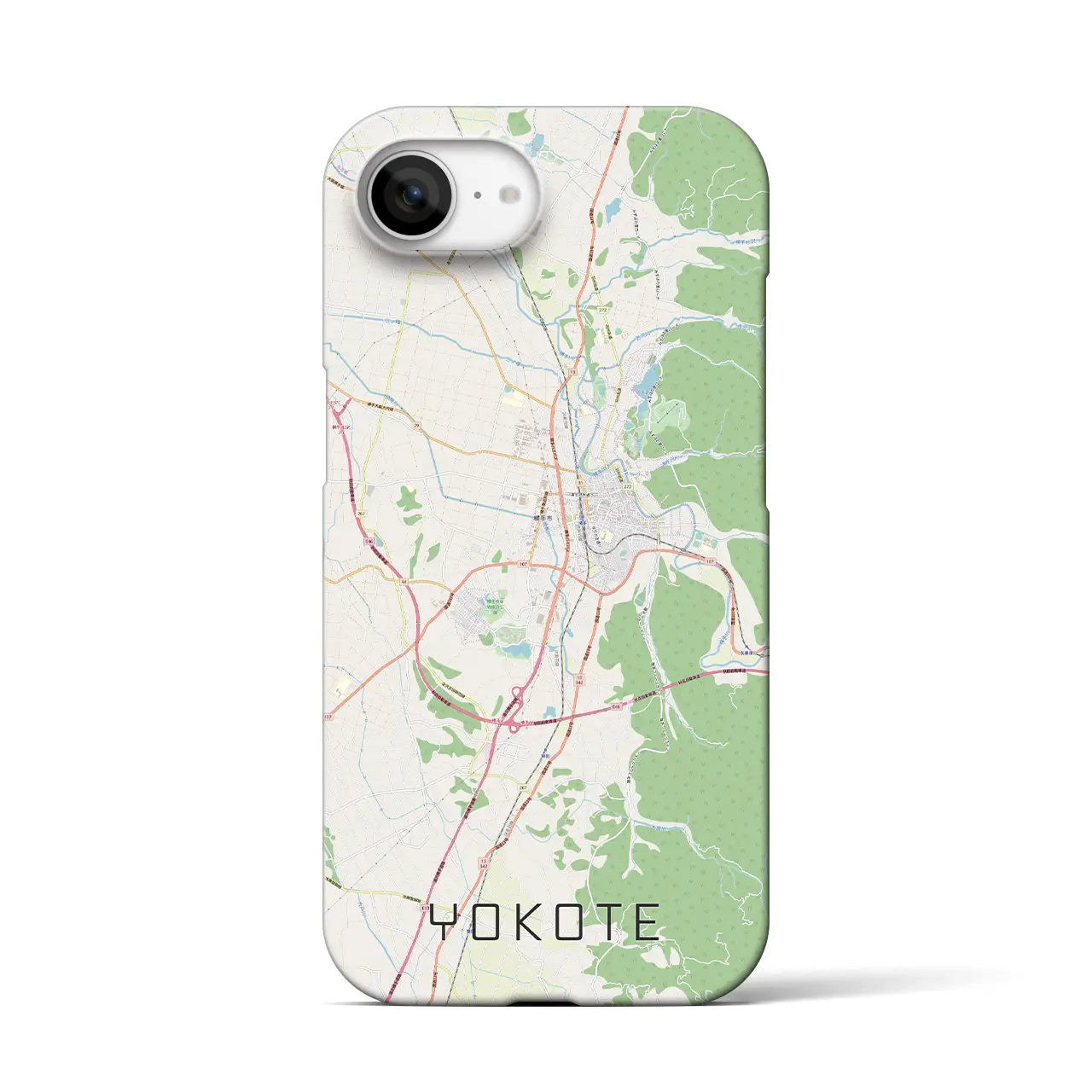 【横手(秋田県)】地図柄iPhoneケース(バックカバータイプ)