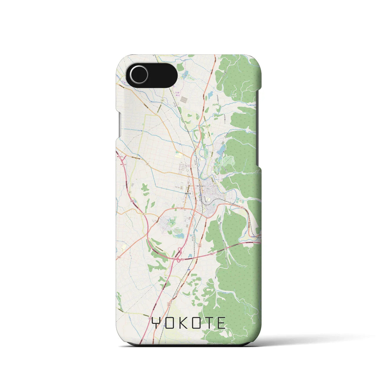 【横手(秋田県)】地図柄iPhoneケース(バックカバータイプ)