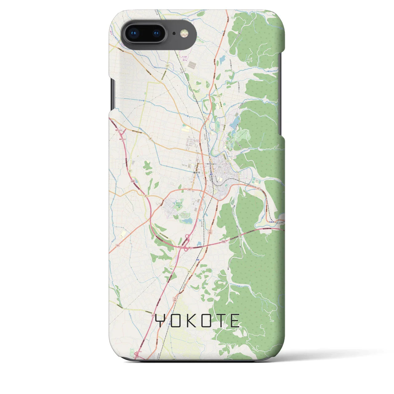 【横手(秋田県)】地図柄iPhoneケース(バックカバータイプ)