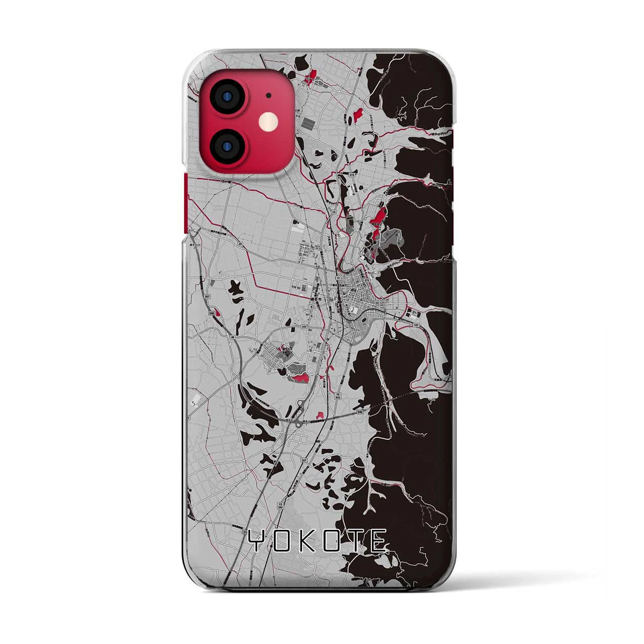 【横手(秋田県)】地図柄iPhoneケース(クリアタイプ)