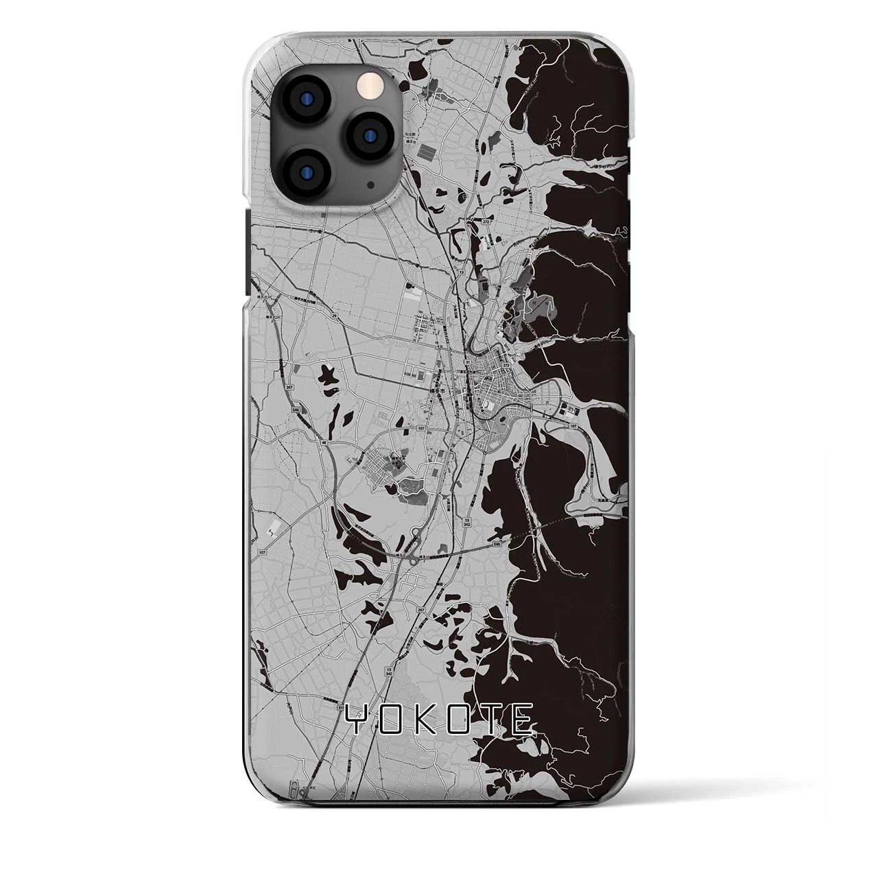 【横手(秋田県)】地図柄iPhoneケース(クリアタイプ)