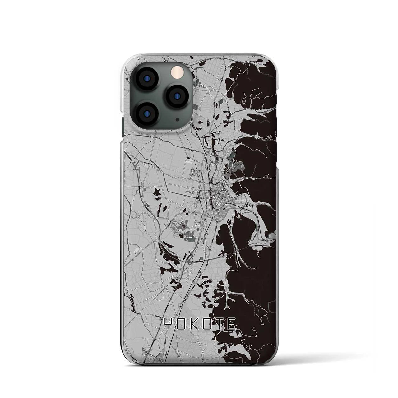 【横手(秋田県)】地図柄iPhoneケース(クリアタイプ)