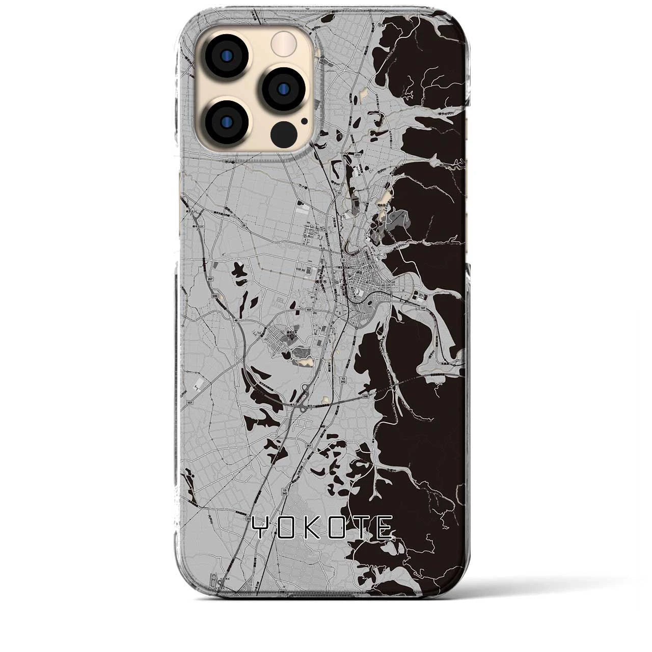 【横手(秋田県)】地図柄iPhoneケース(クリアタイプ)