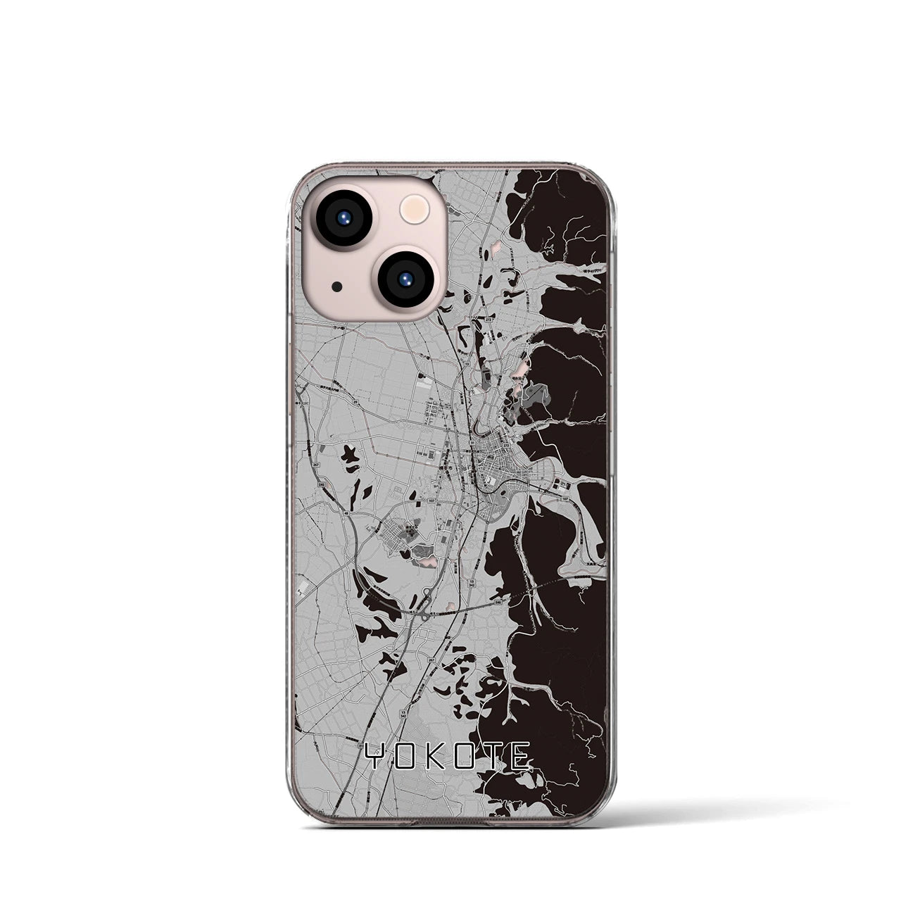 【横手(秋田県)】地図柄iPhoneケース(クリアタイプ)