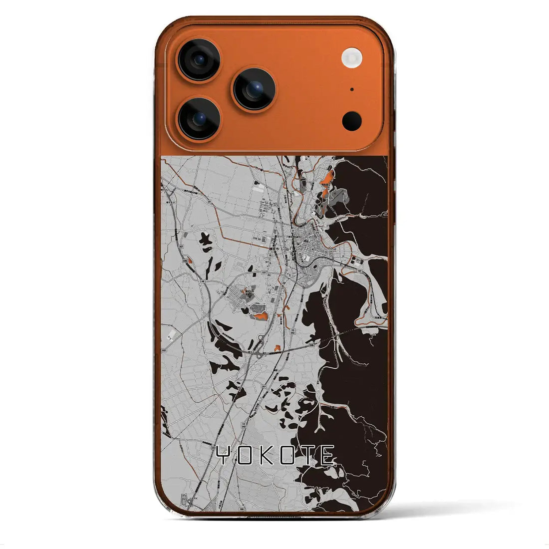 【横手(秋田県)】地図柄iPhoneケース(クリアタイプ)