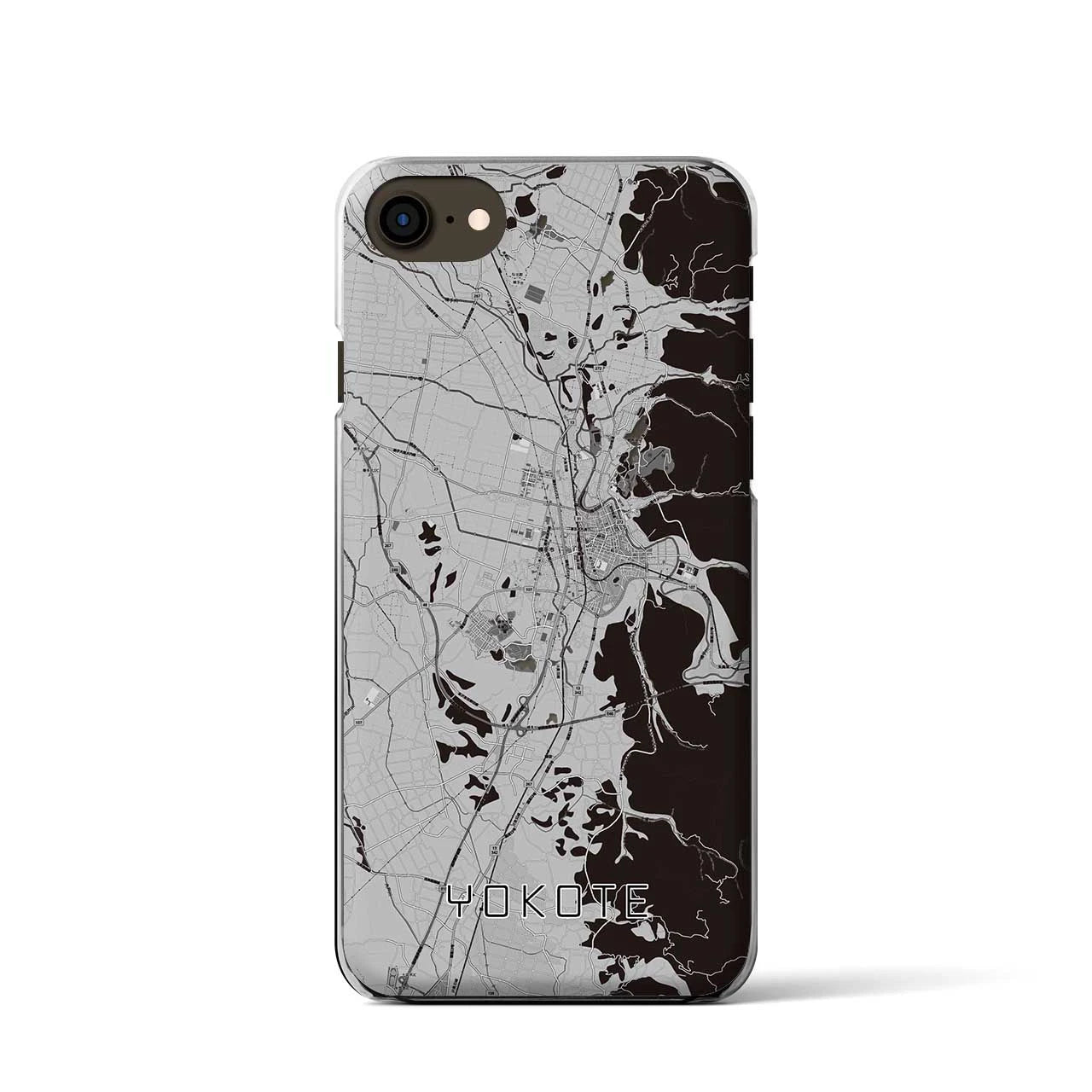 【横手(秋田県)】地図柄iPhoneケース(クリアタイプ)