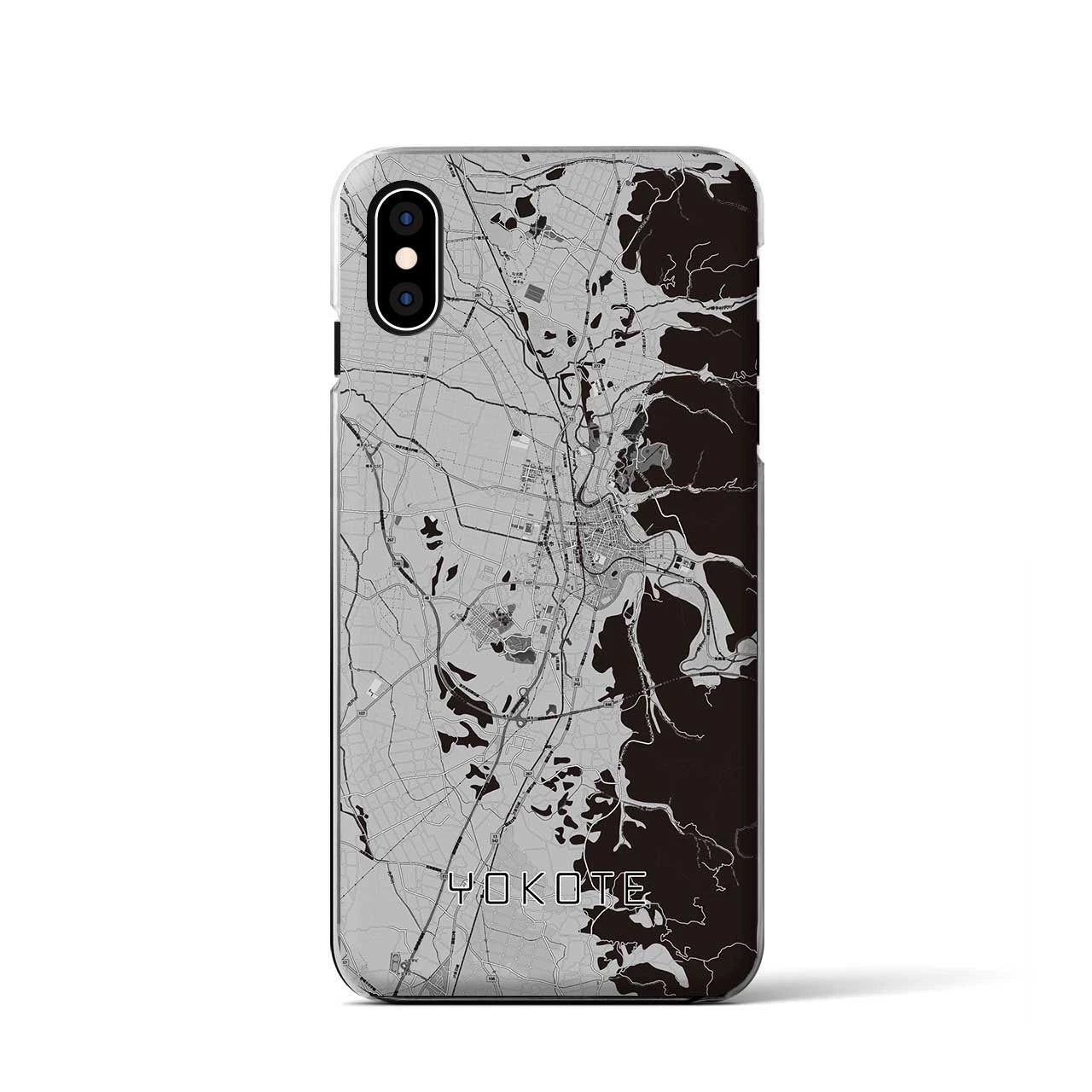 【横手(秋田県)】地図柄iPhoneケース(クリアタイプ)