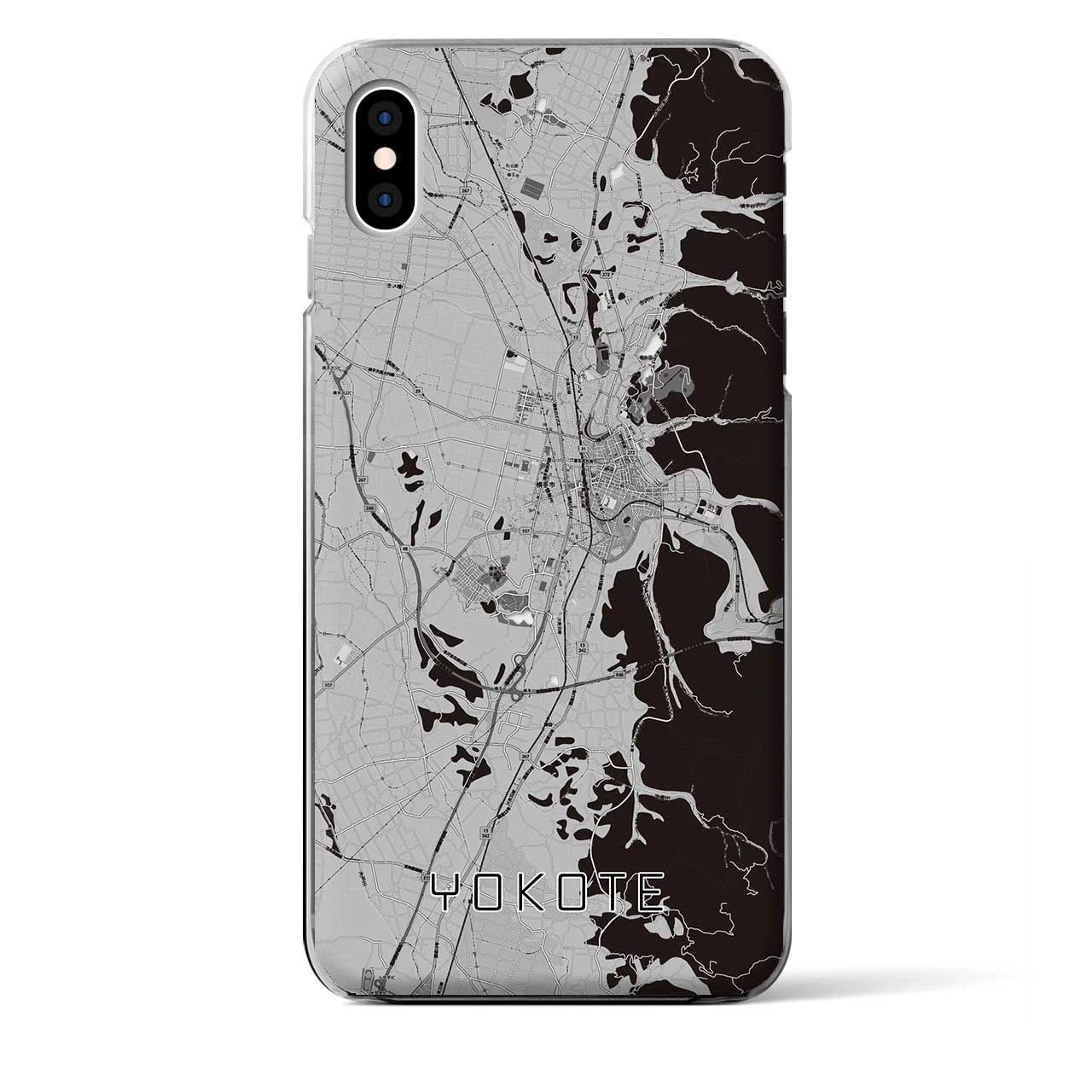 【横手(秋田県)】地図柄iPhoneケース(クリアタイプ)