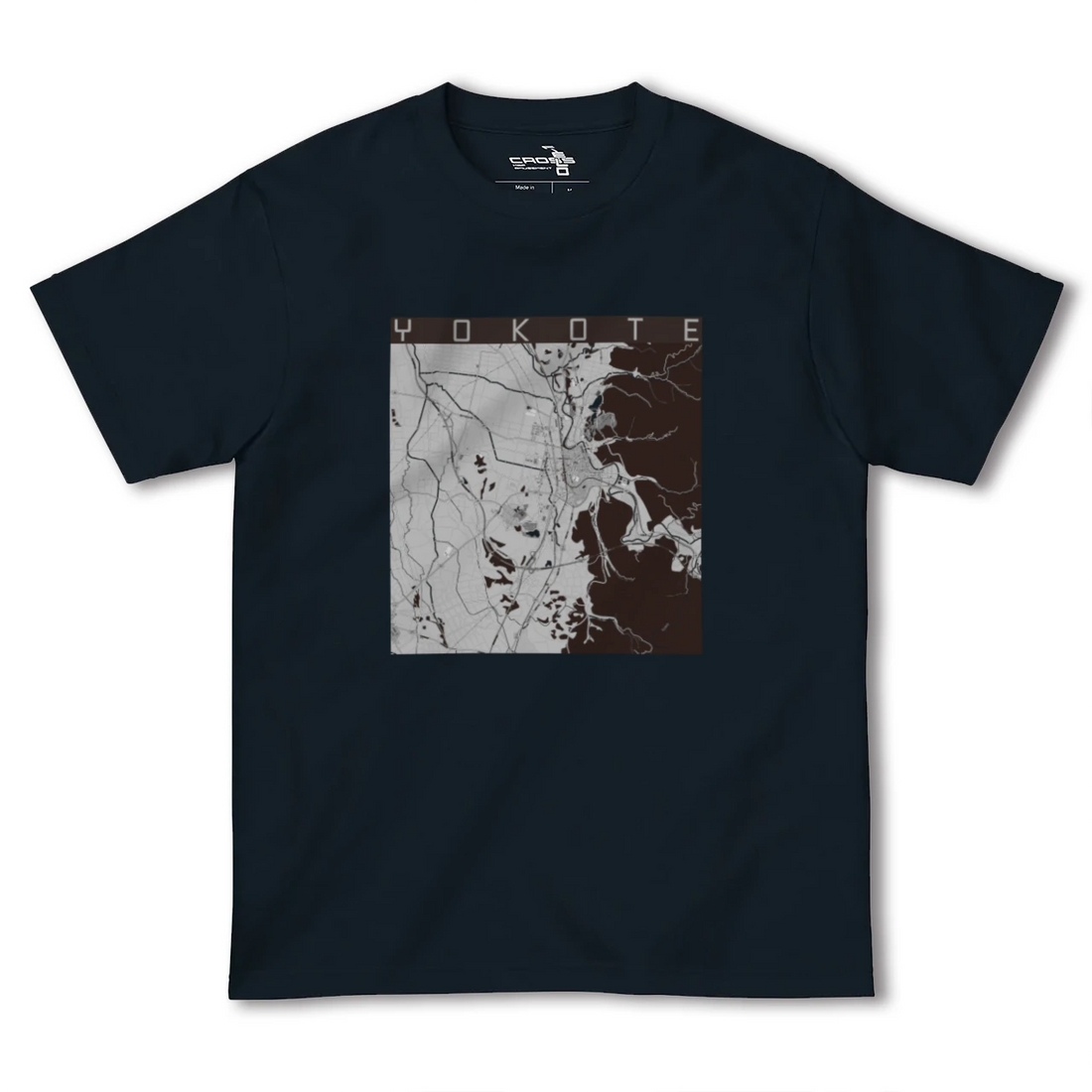 【横手(秋田県)】地図柄ヘビーウェイトTシャツ