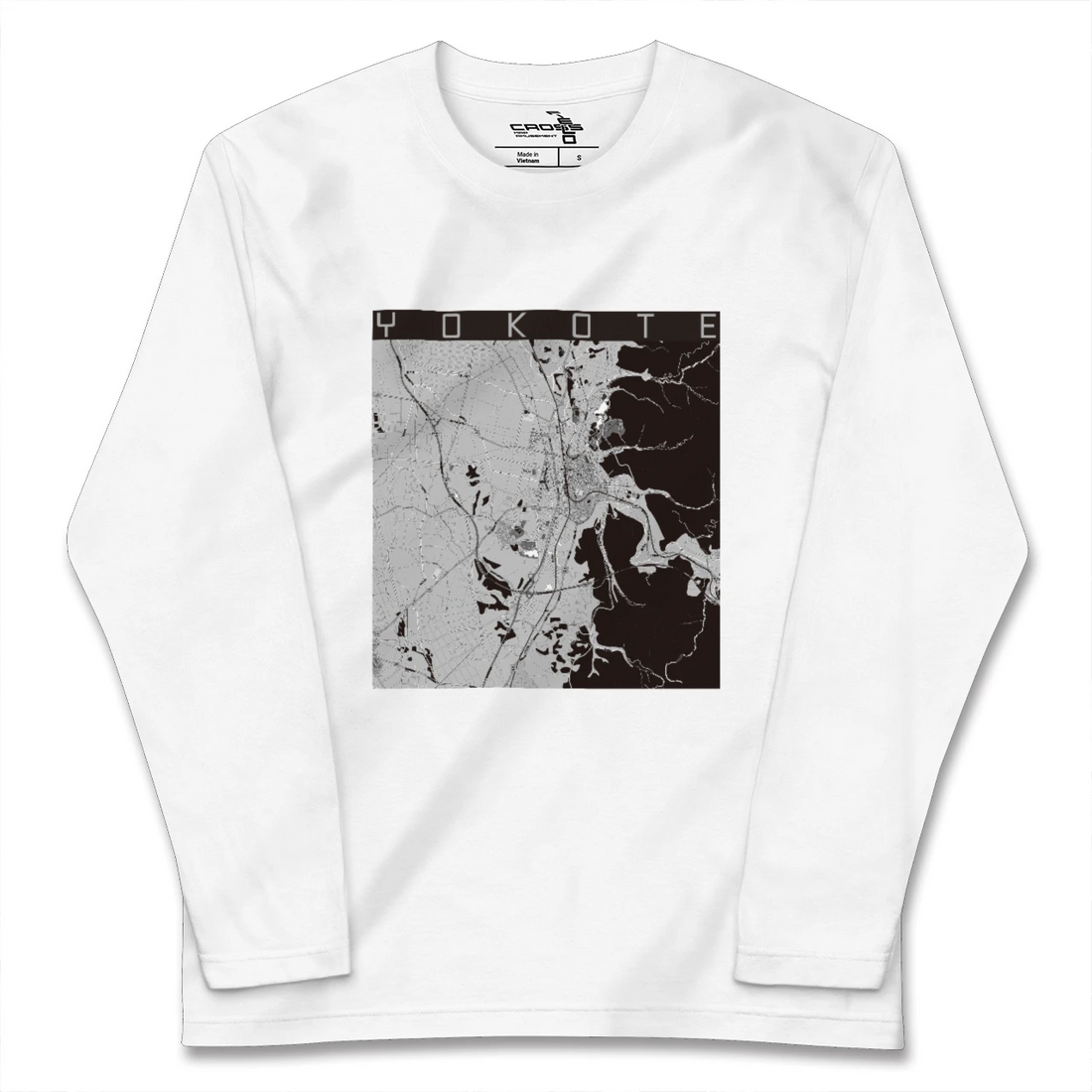 【横手(秋田県)】地図柄ロングスリーブTシャツ