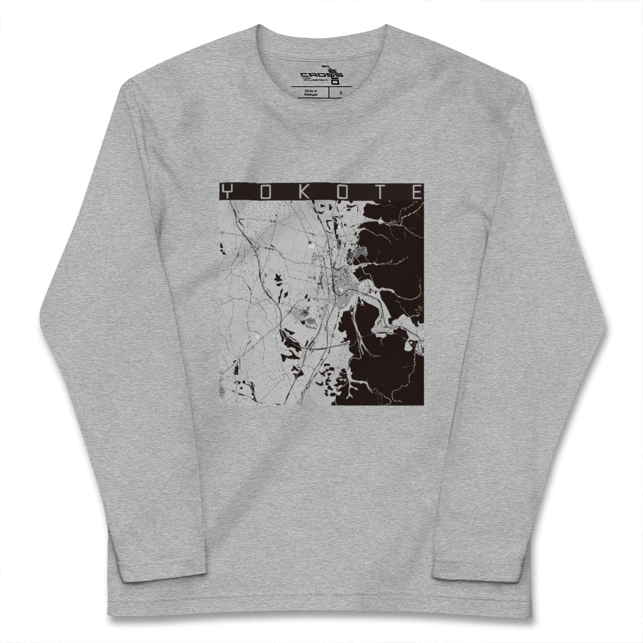 【横手(秋田県)】地図柄ロングスリーブTシャツ