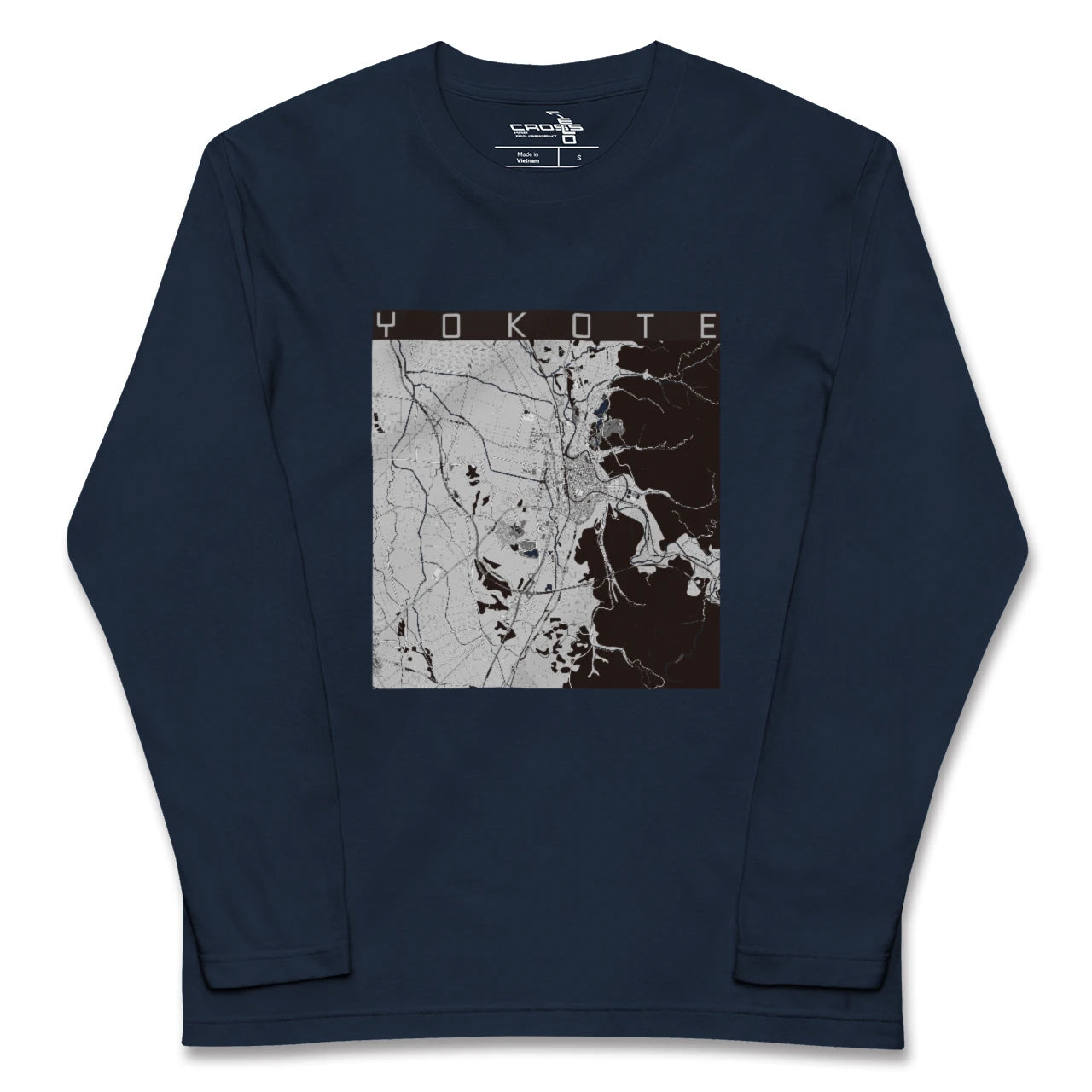 【横手(秋田県)】地図柄ロングスリーブTシャツ