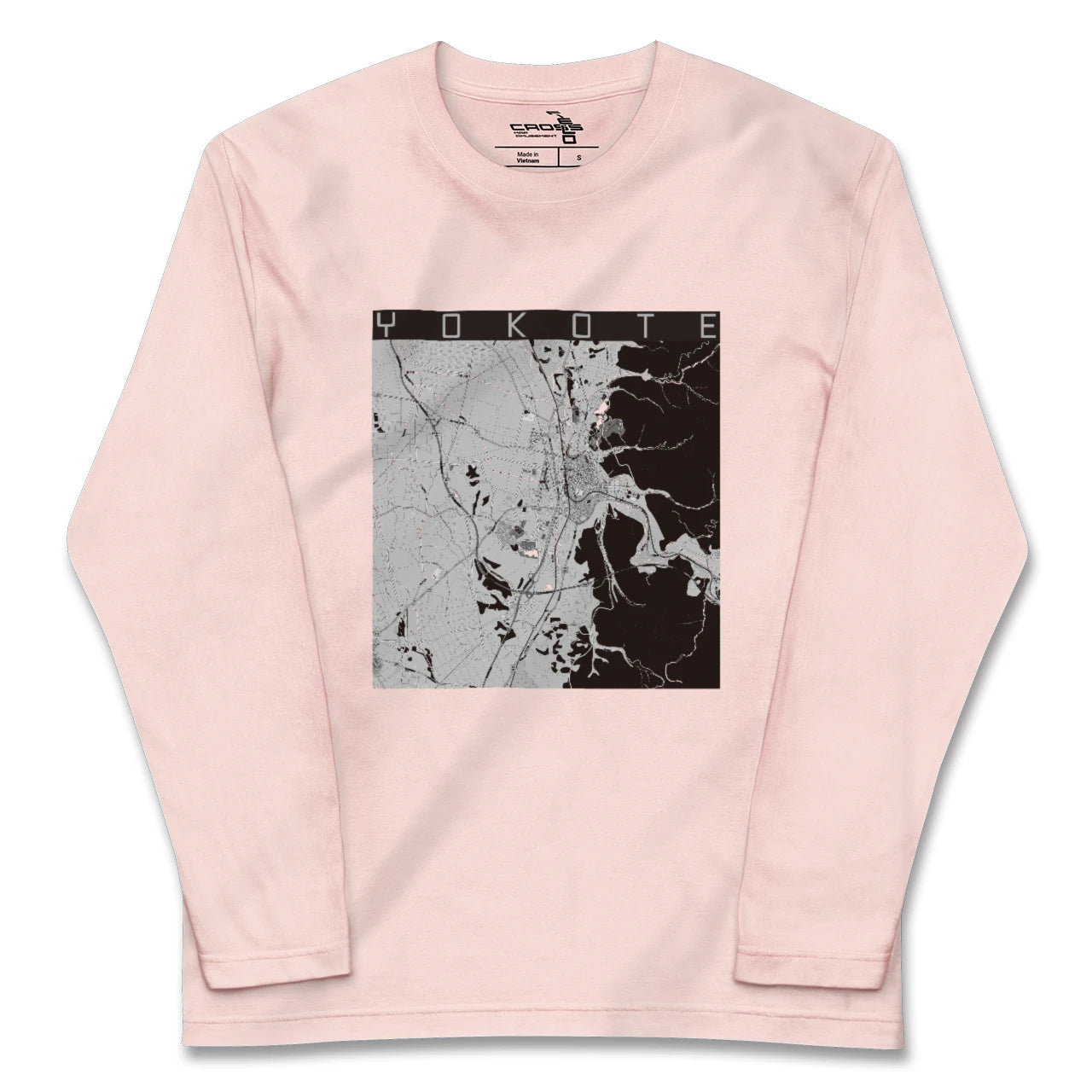 【横手(秋田県)】地図柄ロングスリーブTシャツ