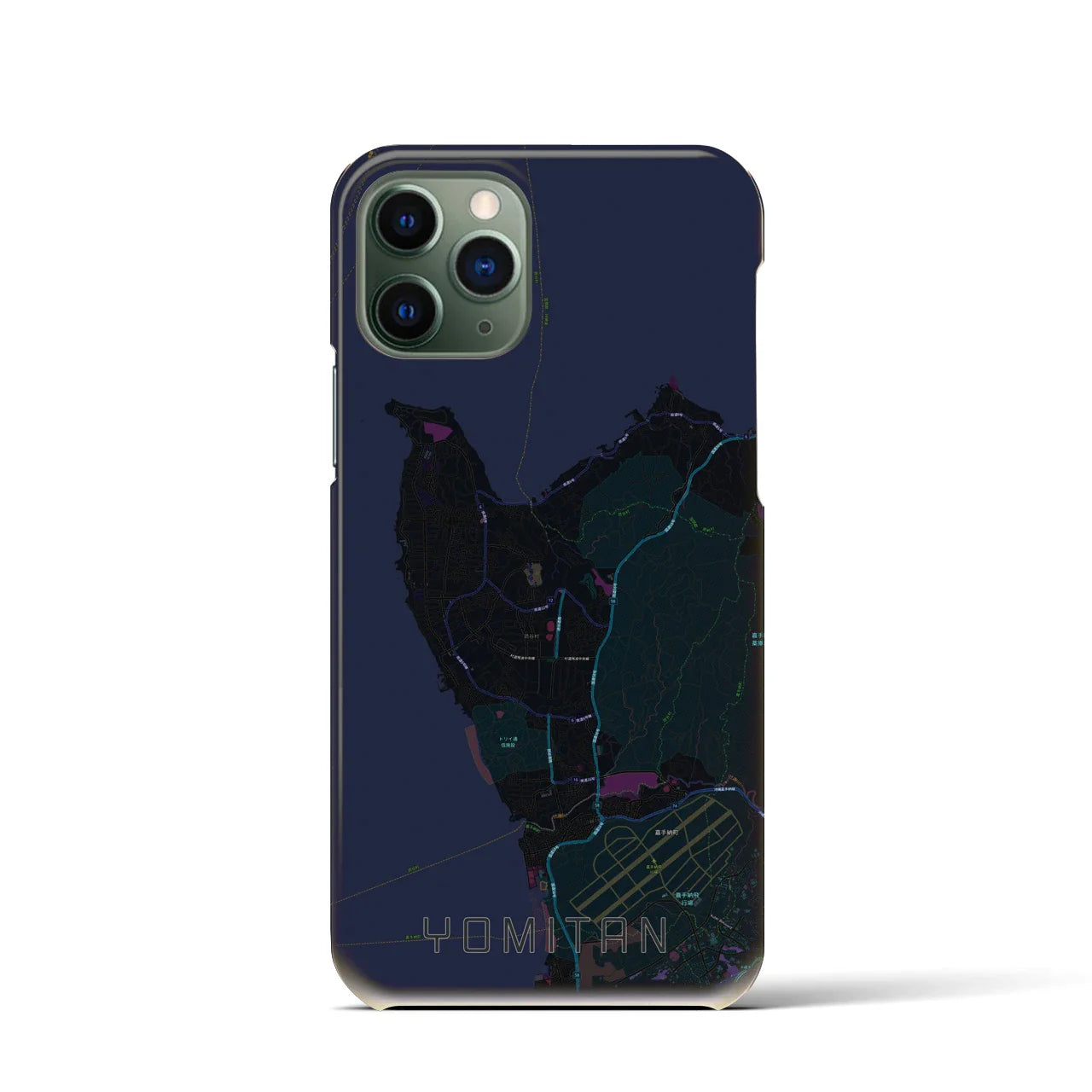 【読谷(沖縄県)】地図柄iPhoneケース(バックカバータイプ)