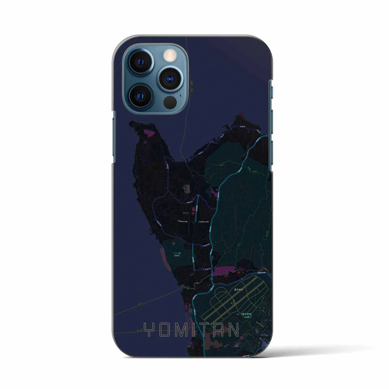 【読谷(沖縄県)】地図柄iPhoneケース(バックカバータイプ)