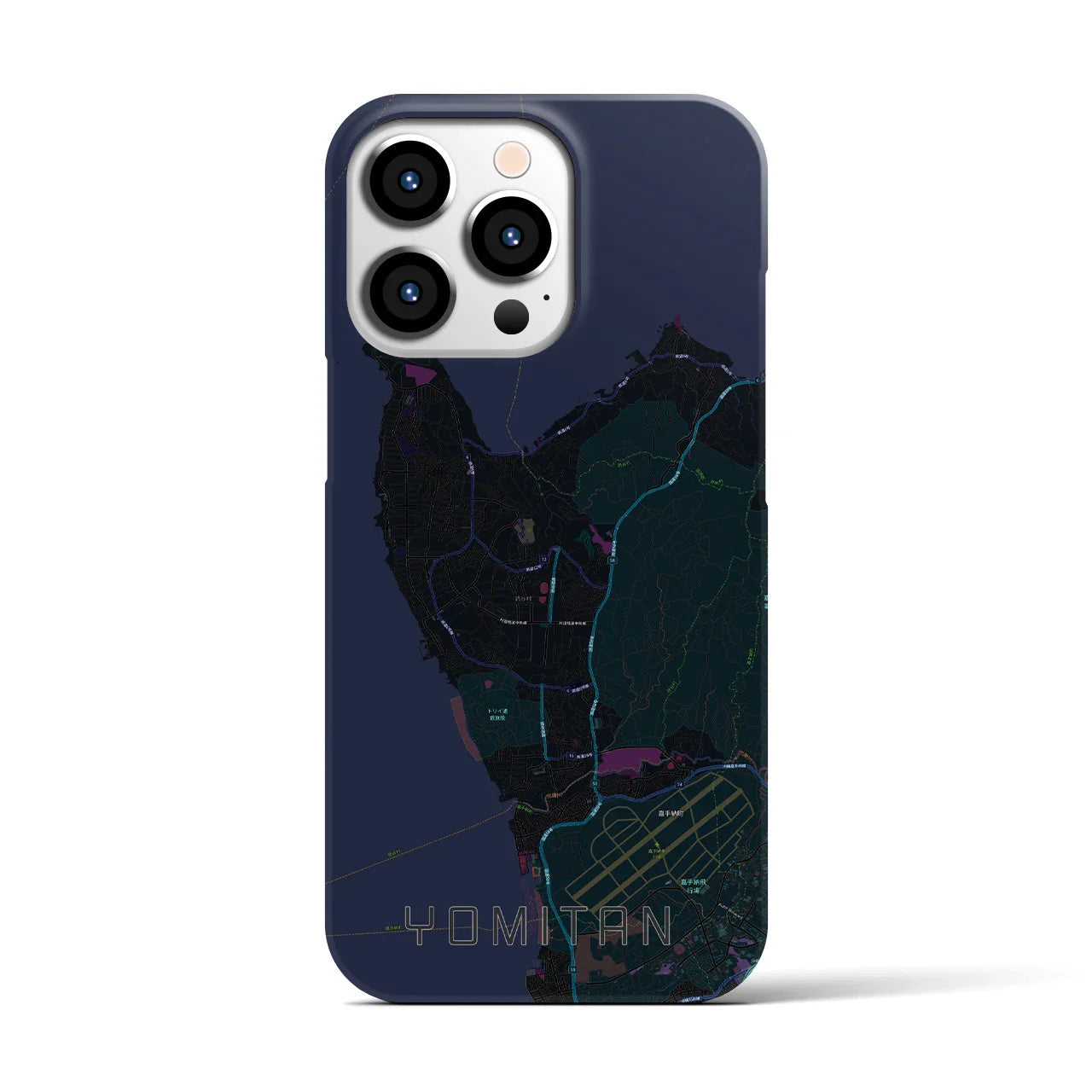 【読谷(沖縄県)】地図柄iPhoneケース(バックカバータイプ)