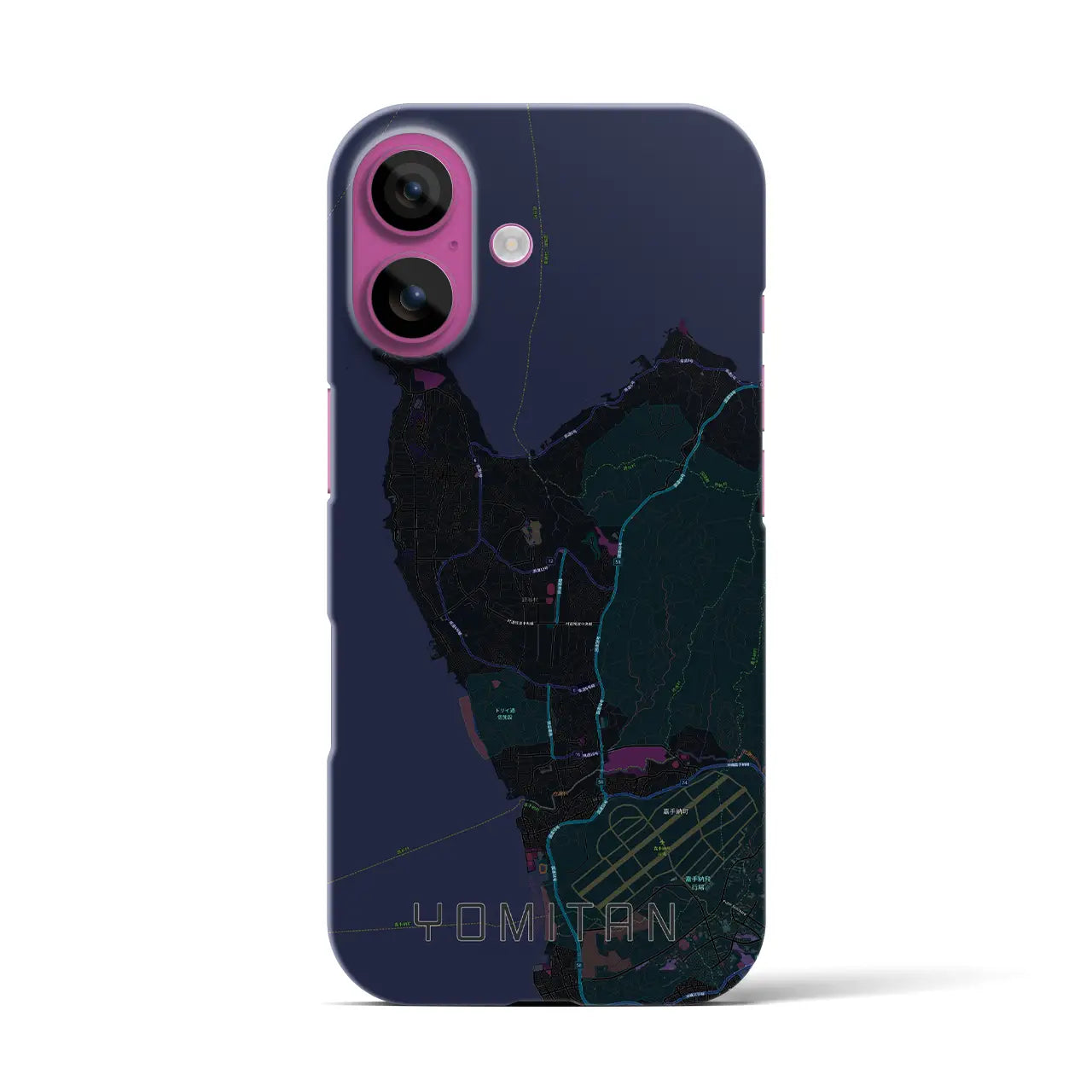 【読谷(沖縄県)】地図柄iPhoneケース(バックカバータイプ)