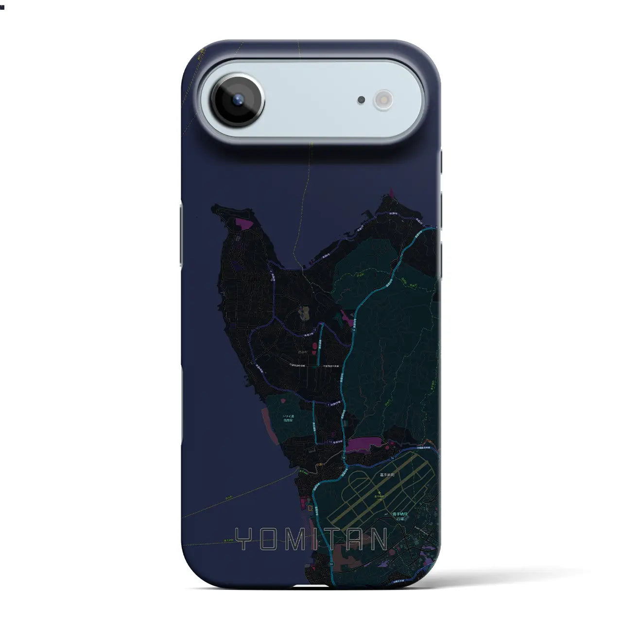 【読谷(沖縄県)】地図柄iPhoneケース(バックカバータイプ)