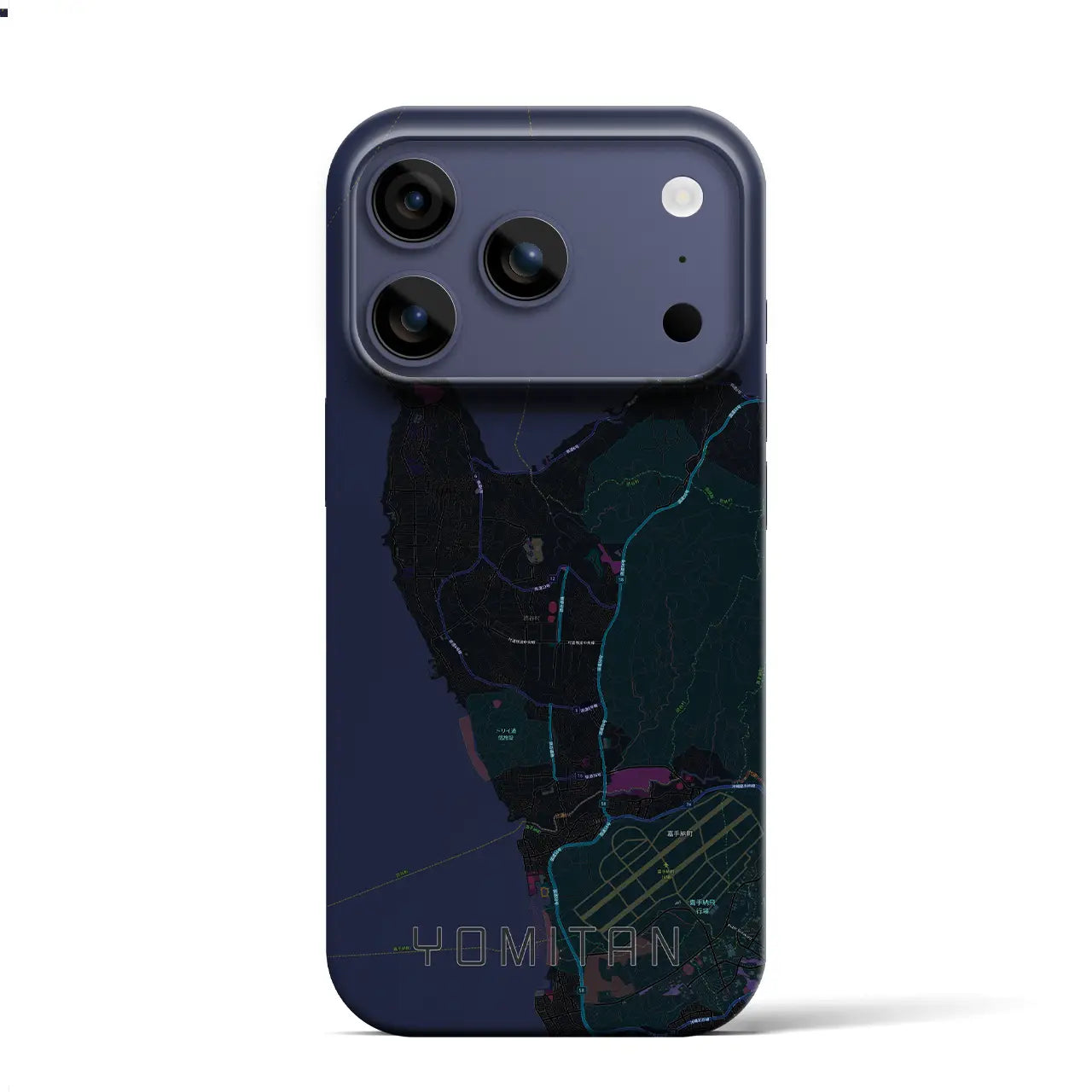 【読谷(沖縄県)】地図柄iPhoneケース(バックカバータイプ)