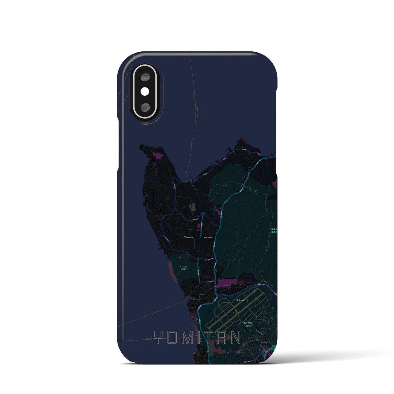 【読谷(沖縄県)】地図柄iPhoneケース(バックカバータイプ)