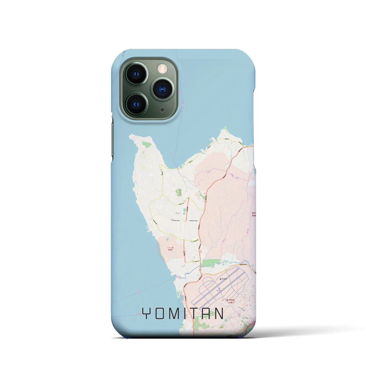【読谷(沖縄県)】地図柄iPhoneケース(バックカバータイプ)