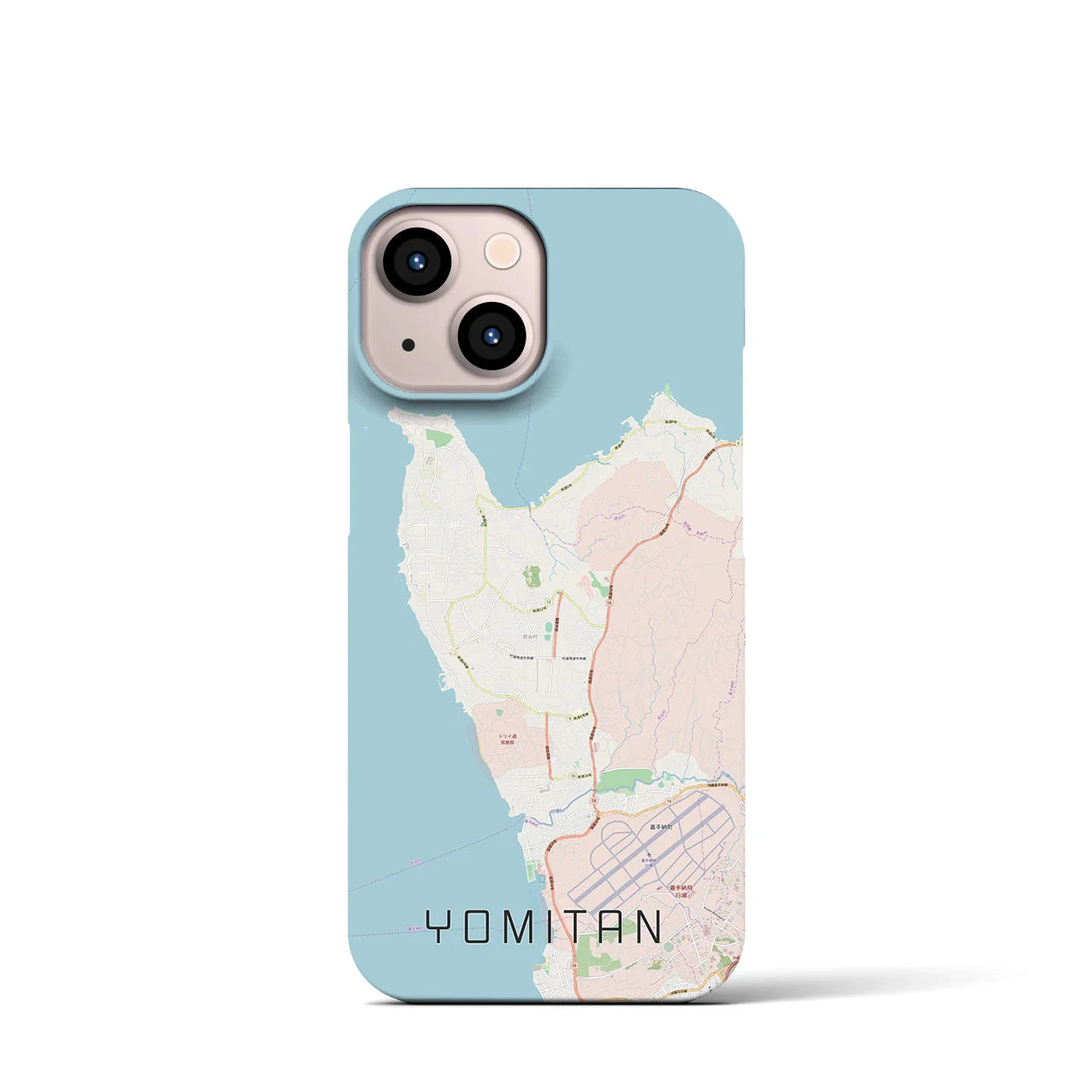【読谷(沖縄県)】地図柄iPhoneケース(バックカバータイプ)