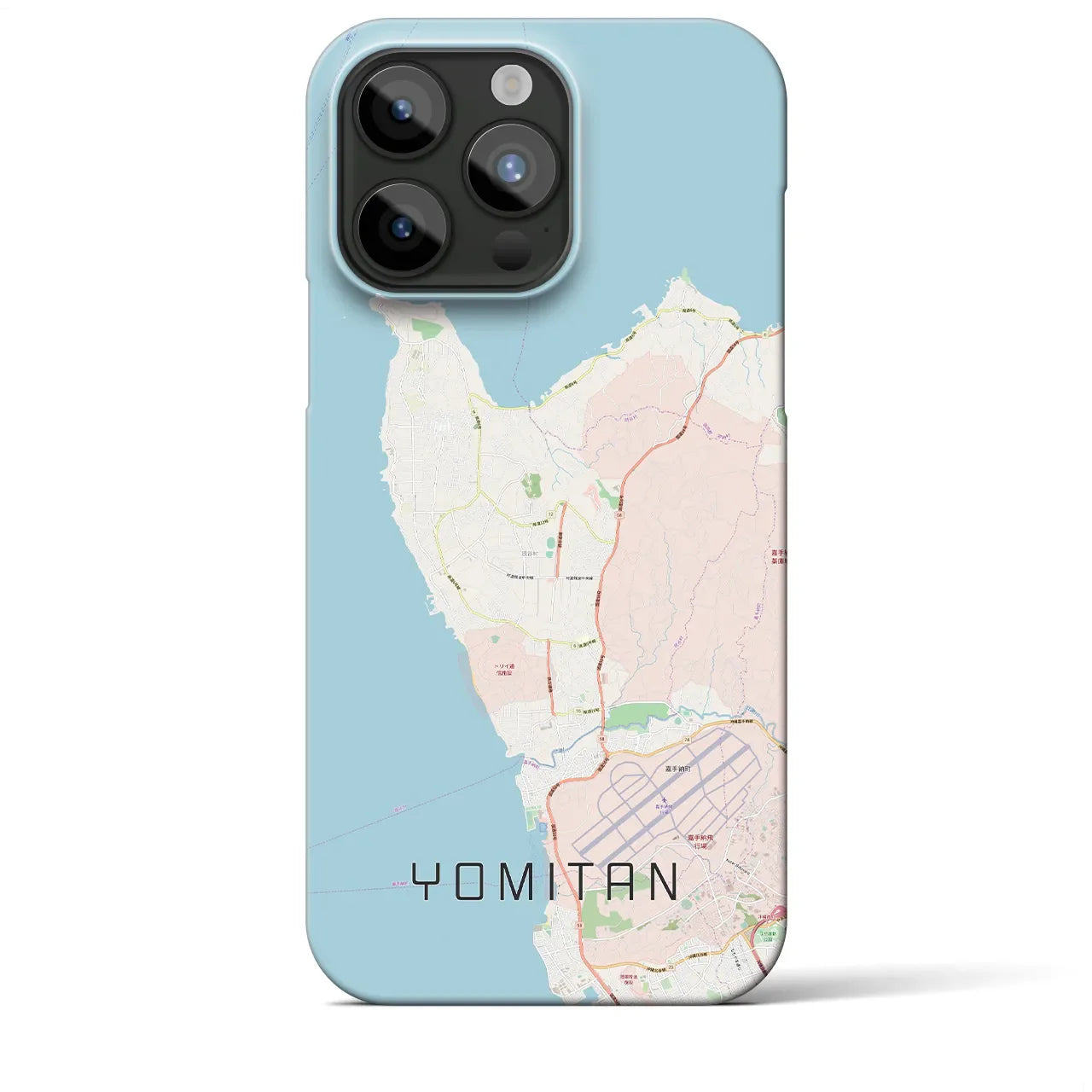 【読谷(沖縄県)】地図柄iPhoneケース(バックカバータイプ)
