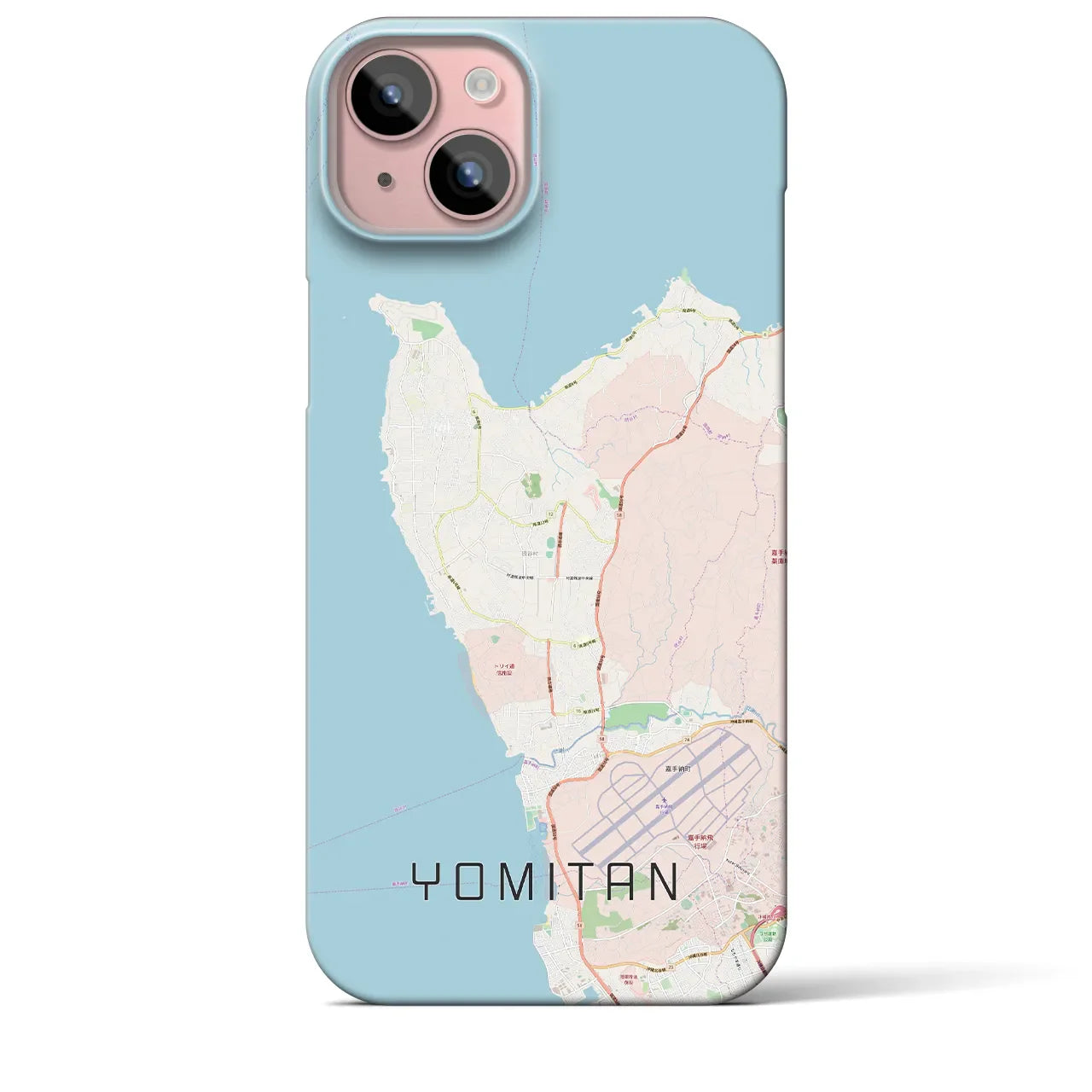 【読谷(沖縄県)】地図柄iPhoneケース(バックカバータイプ)