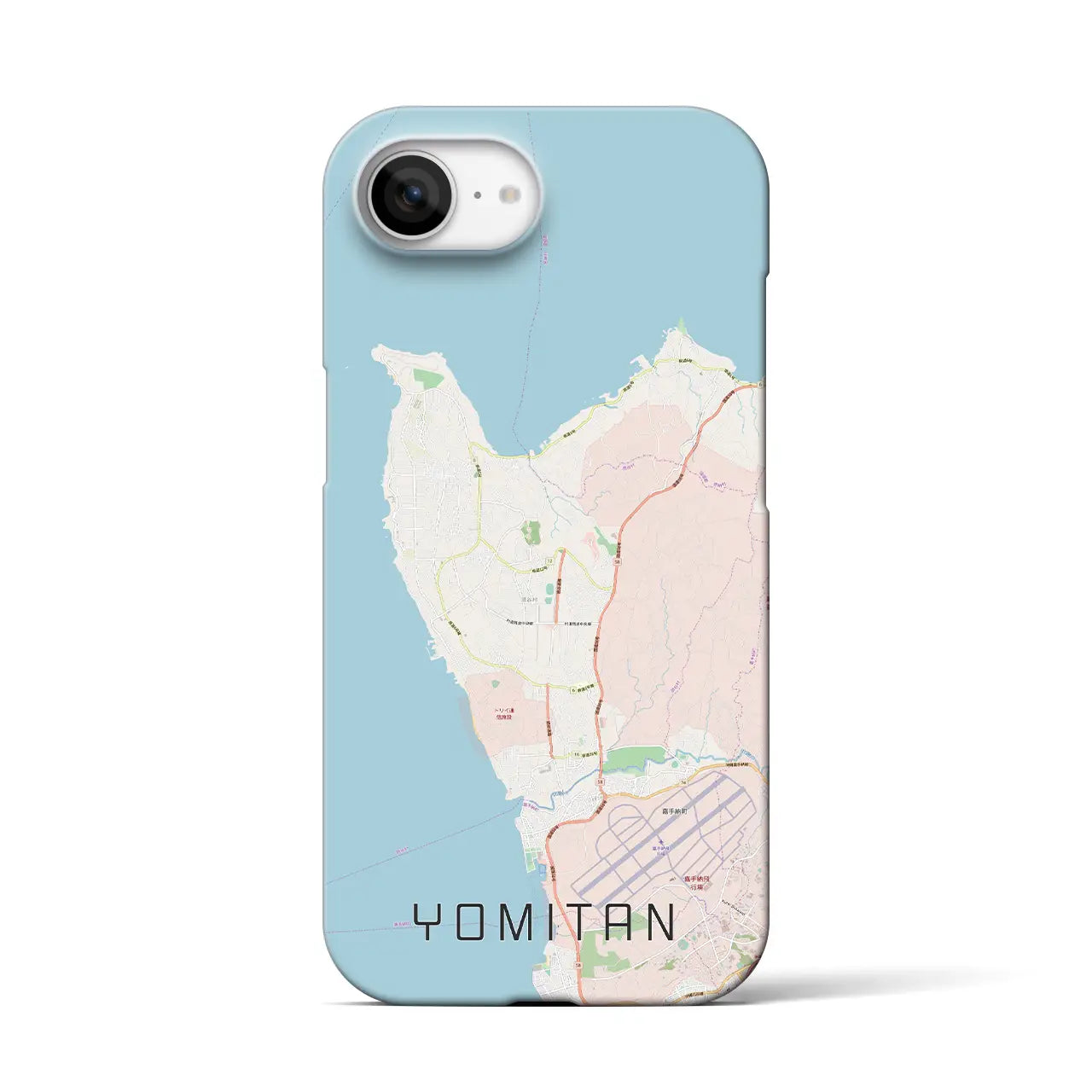 【読谷(沖縄県)】地図柄iPhoneケース(バックカバータイプ)