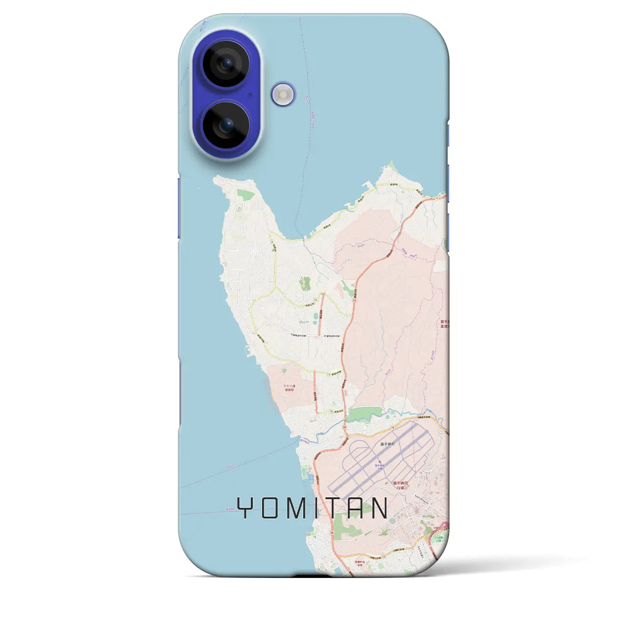 【読谷(沖縄県)】地図柄iPhoneケース(バックカバータイプ)ナチュラル・iPhone 16 Pro Max 用