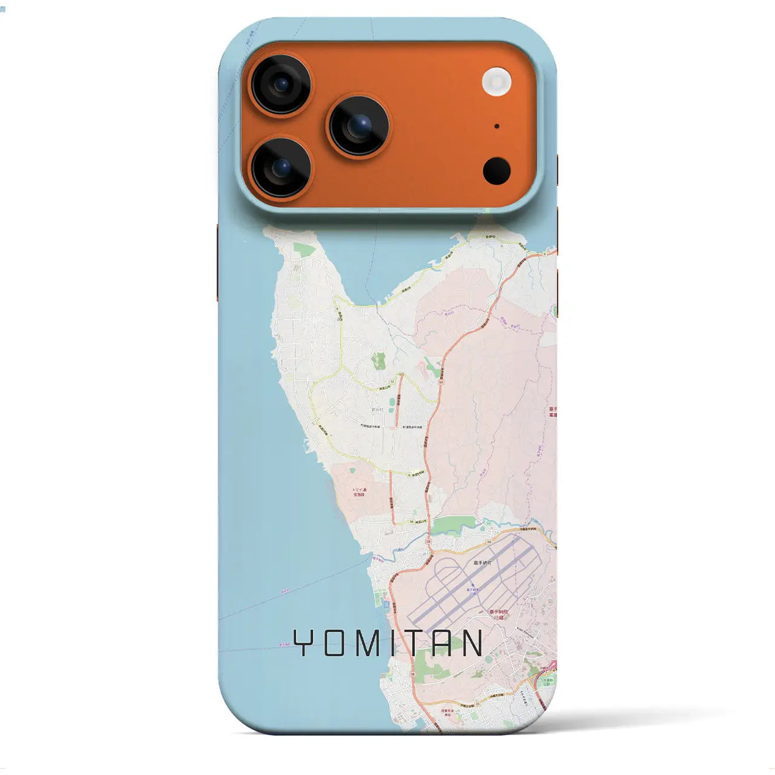 【読谷(沖縄県)】地図柄iPhoneケース(バックカバータイプ)ナチュラル・iPhone 17 Pro Max 用