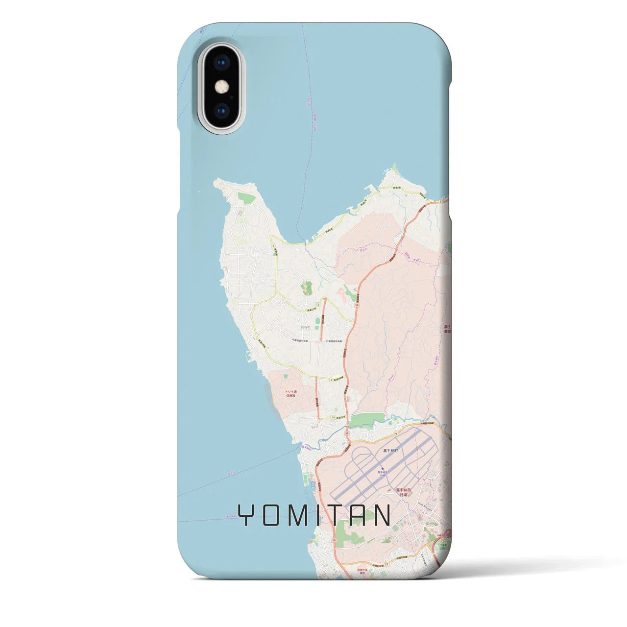 【読谷(沖縄県)】地図柄iPhoneケース(バックカバータイプ)