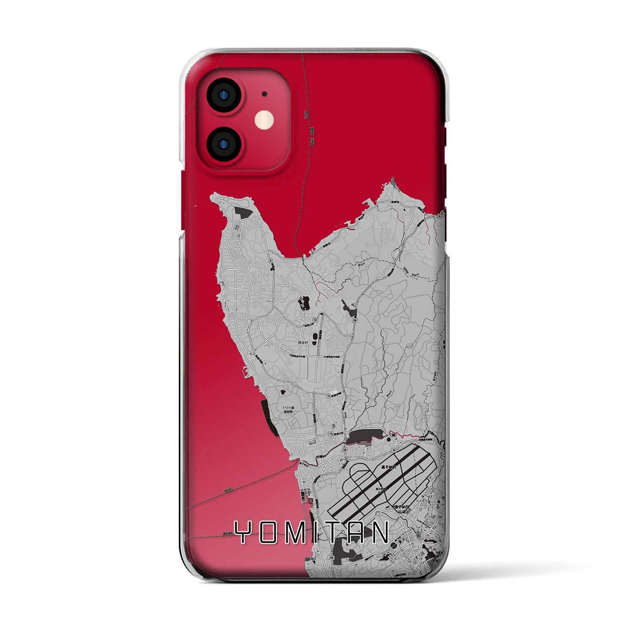 【読谷(沖縄県)】地図柄iPhoneケース(クリアタイプ)