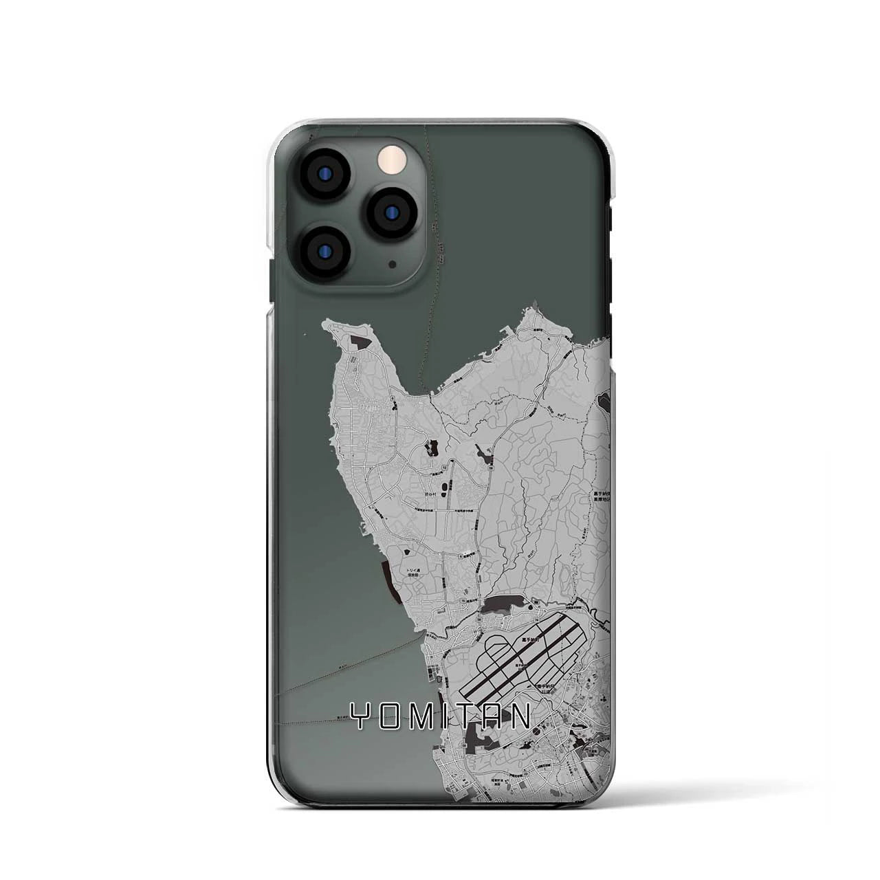 【読谷(沖縄県)】地図柄iPhoneケース(クリアタイプ)