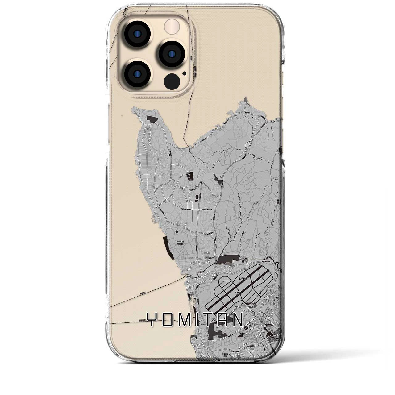【読谷(沖縄県)】地図柄iPhoneケース(クリアタイプ)