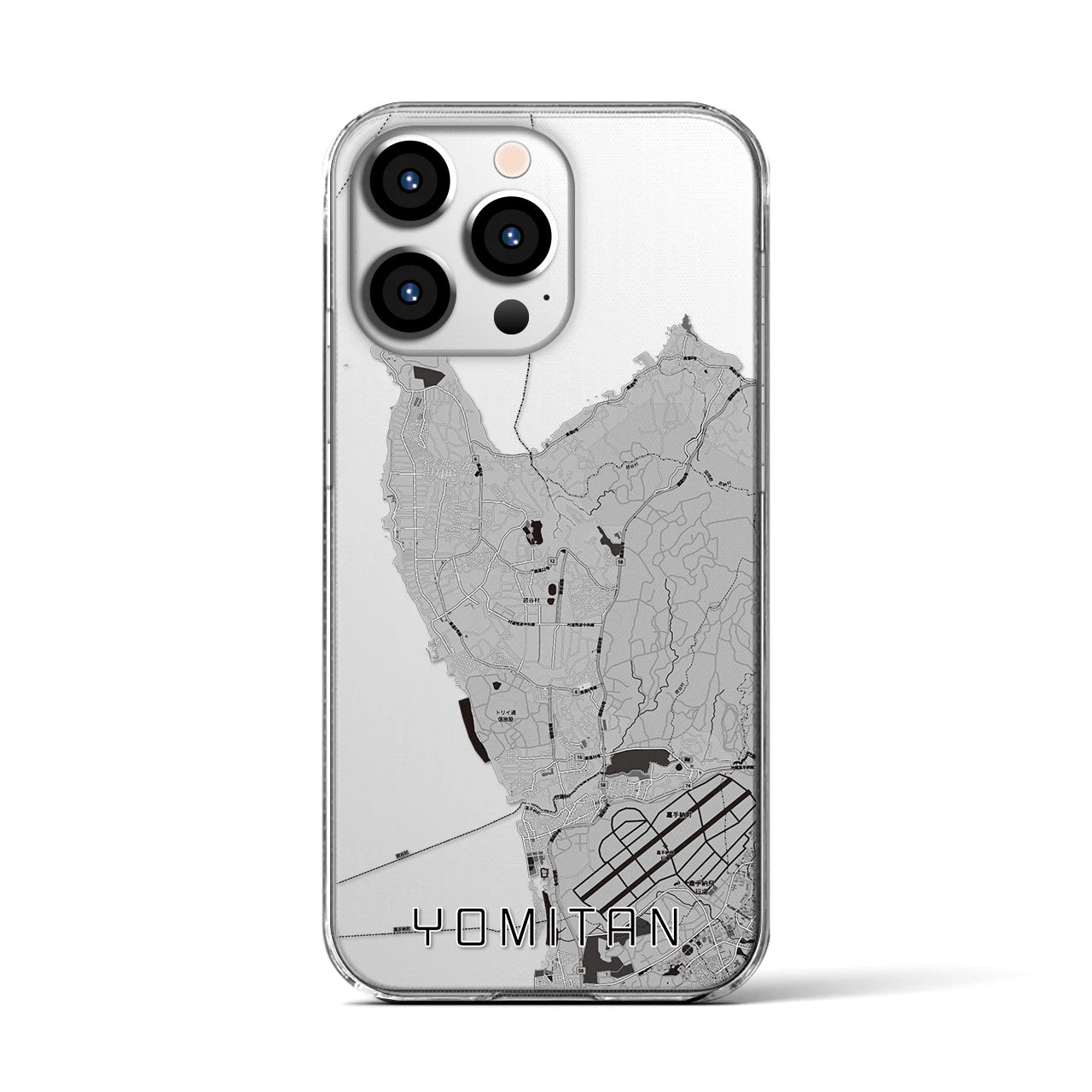【読谷(沖縄県)】地図柄iPhoneケース(クリアタイプ)