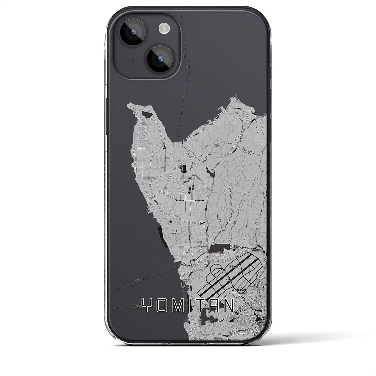 【読谷(沖縄県)】地図柄iPhoneケース(クリアタイプ)