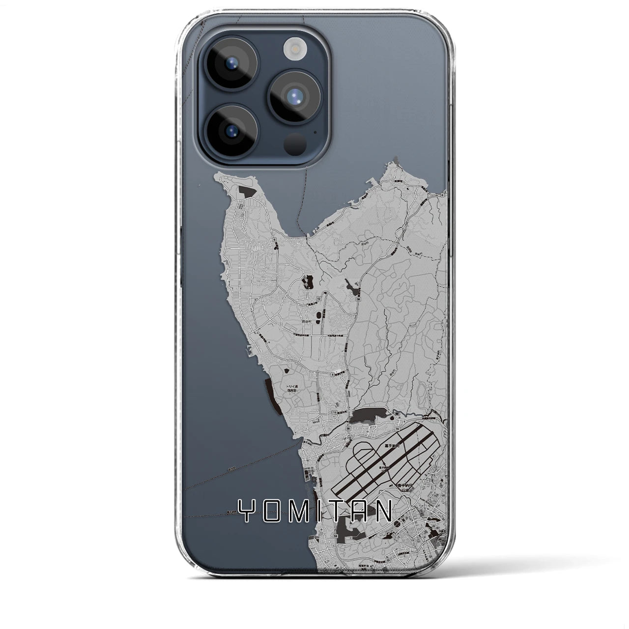 【読谷(沖縄県)】地図柄iPhoneケース(クリアタイプ)