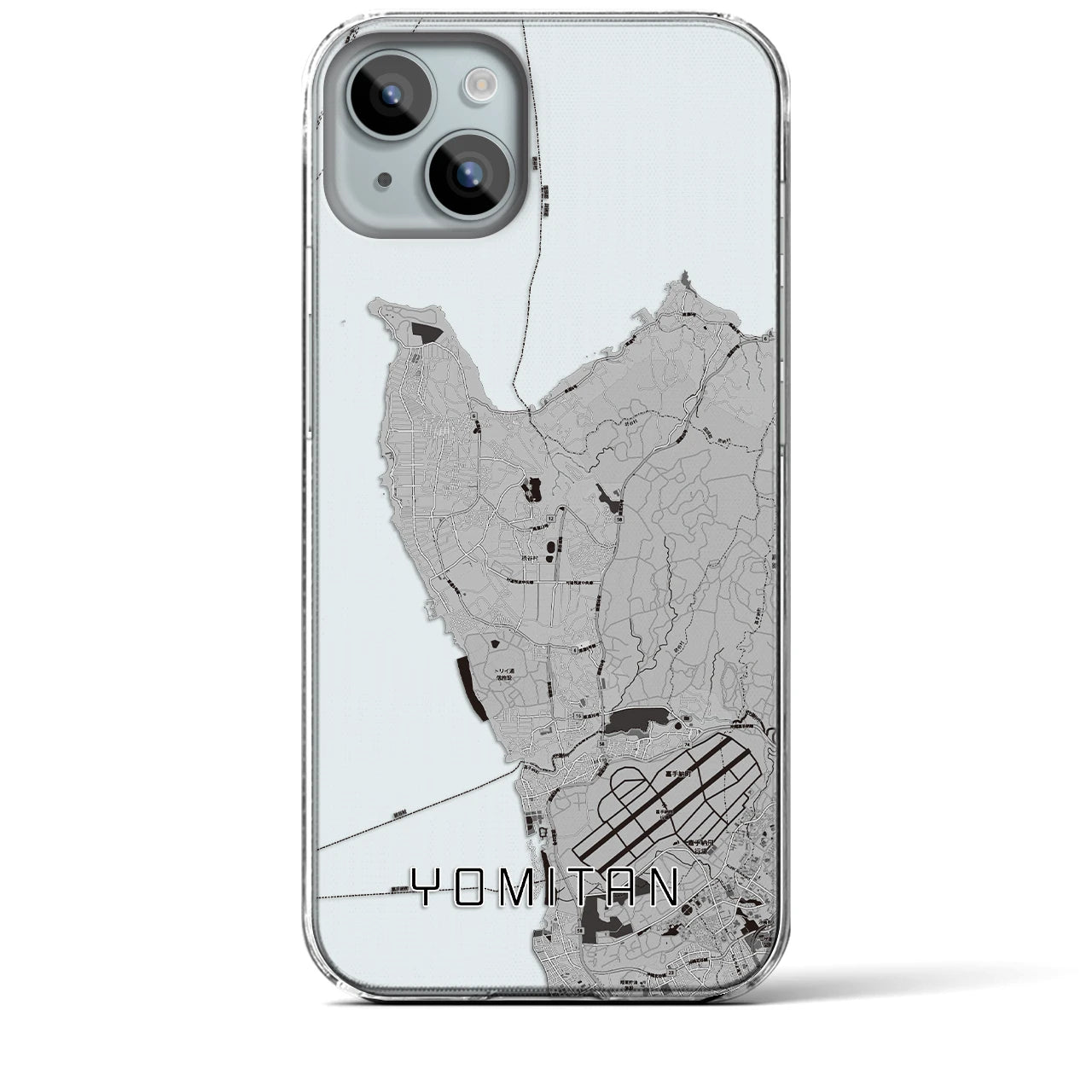 【読谷(沖縄県)】地図柄iPhoneケース(クリアタイプ)