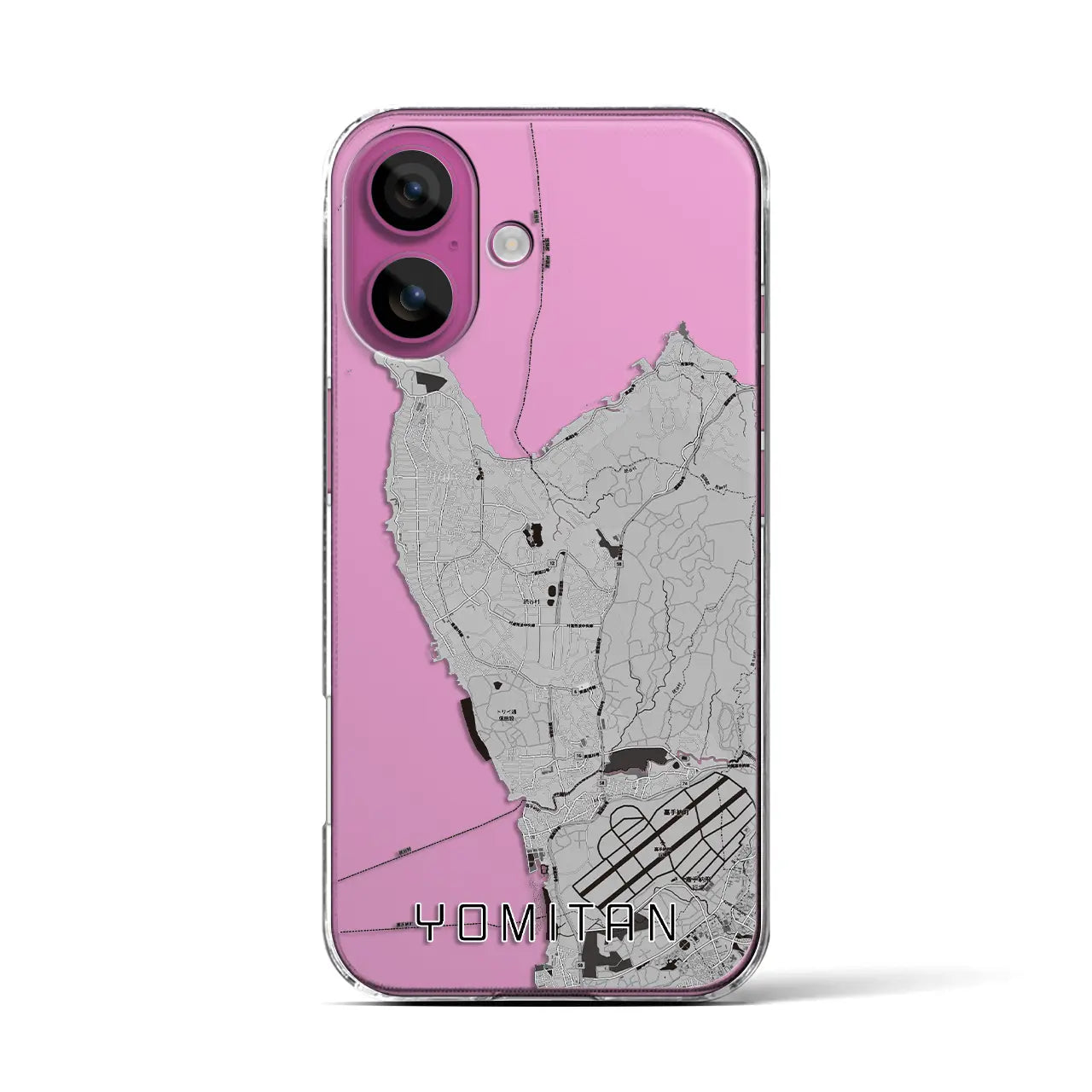 【読谷(沖縄県)】地図柄iPhoneケース(クリアタイプ)