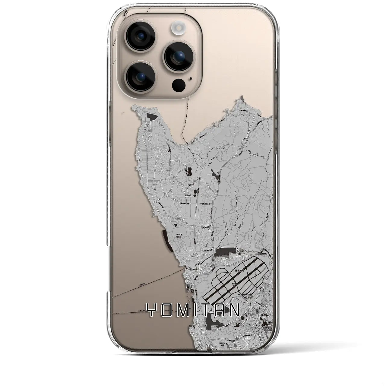 【読谷(沖縄県)】地図柄iPhoneケース(クリアタイプ)