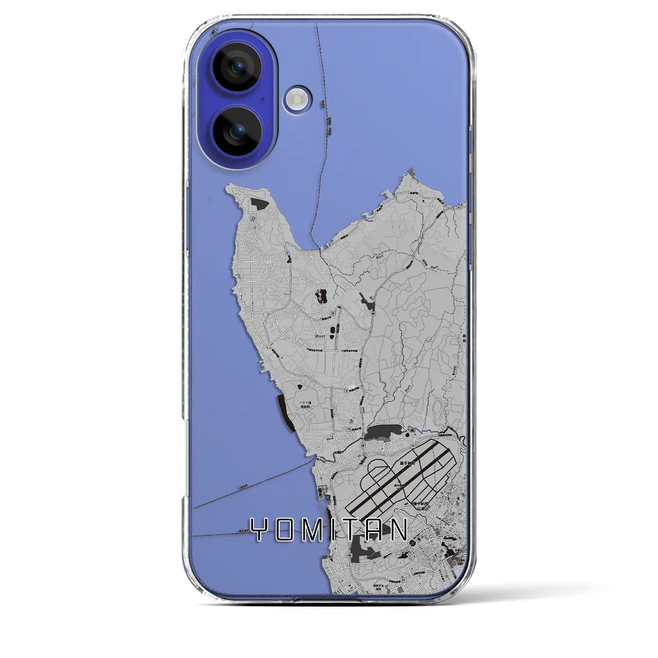 【読谷(沖縄県)】地図柄iPhoneケース(クリアタイプ)
