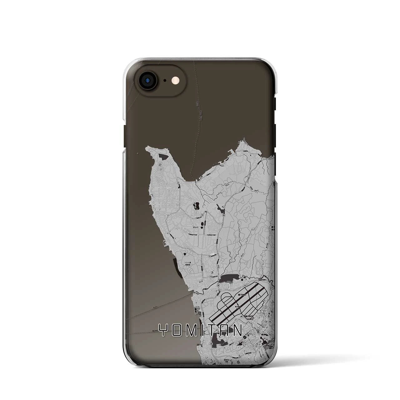 【読谷(沖縄県)】地図柄iPhoneケース(クリアタイプ)