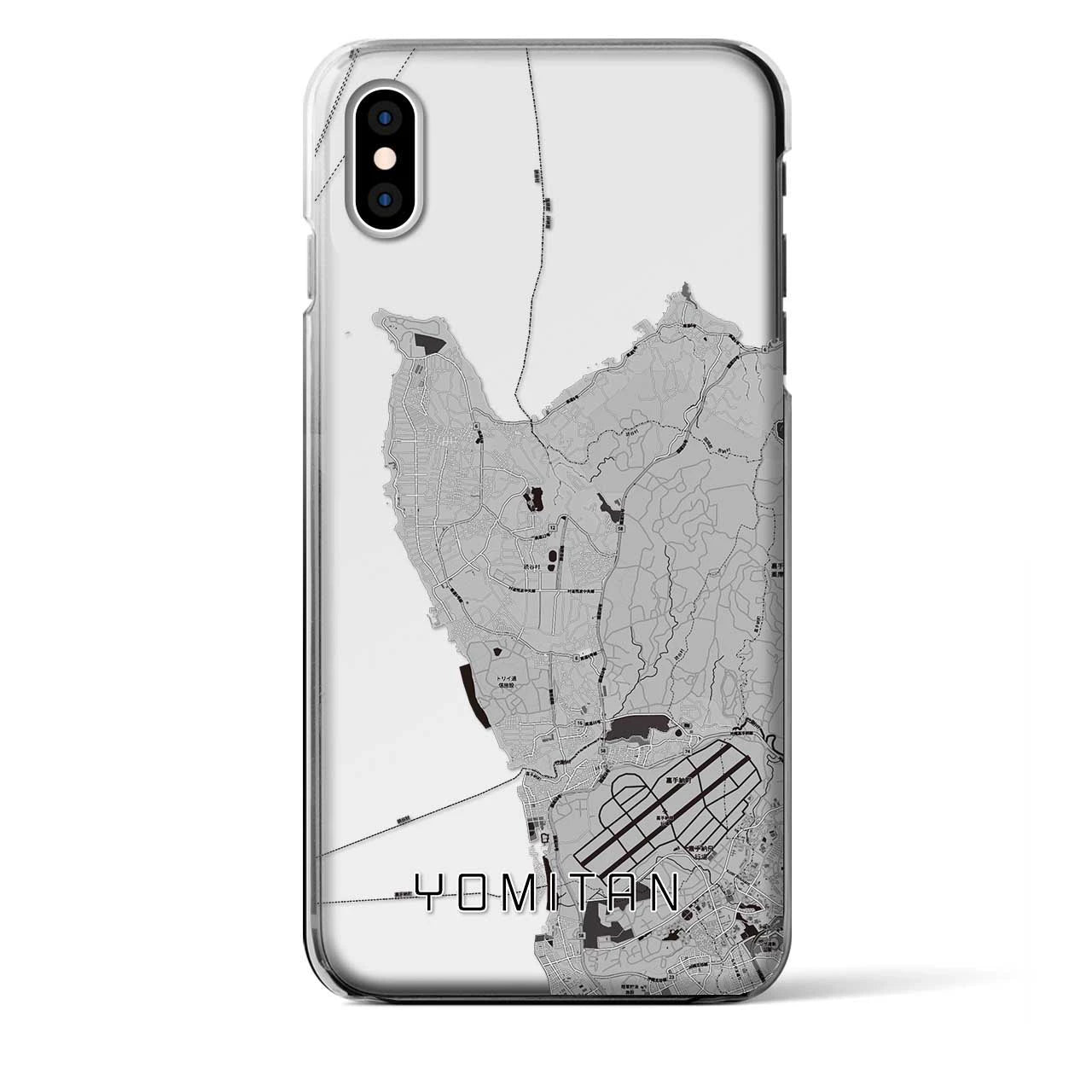 【読谷(沖縄県)】地図柄iPhoneケース(クリアタイプ)