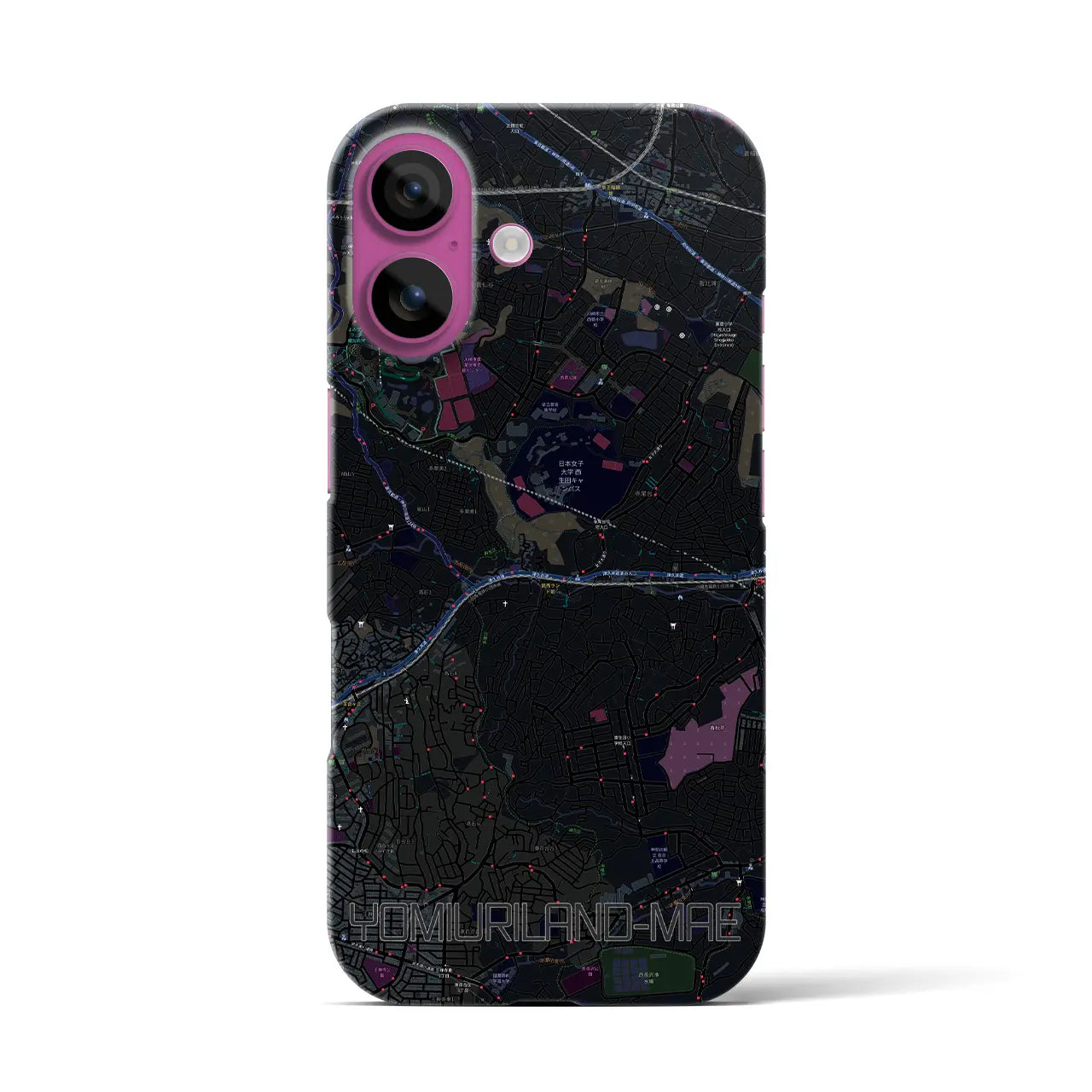 【読売ランド前(神奈川県)】地図柄iPhoneケース(バックカバータイプ)