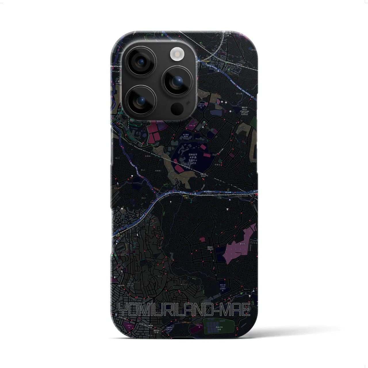 【読売ランド前(神奈川県)】地図柄iPhoneケース(バックカバータイプ)